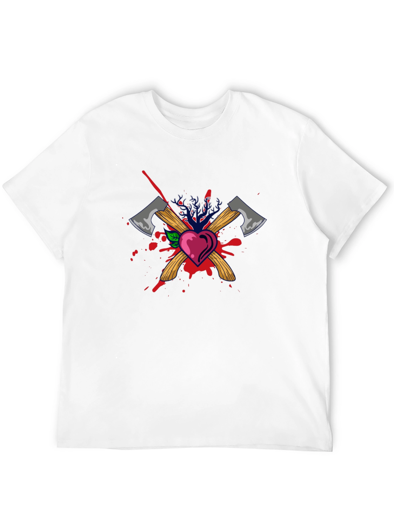 Heart Axe Graphic Black Tee