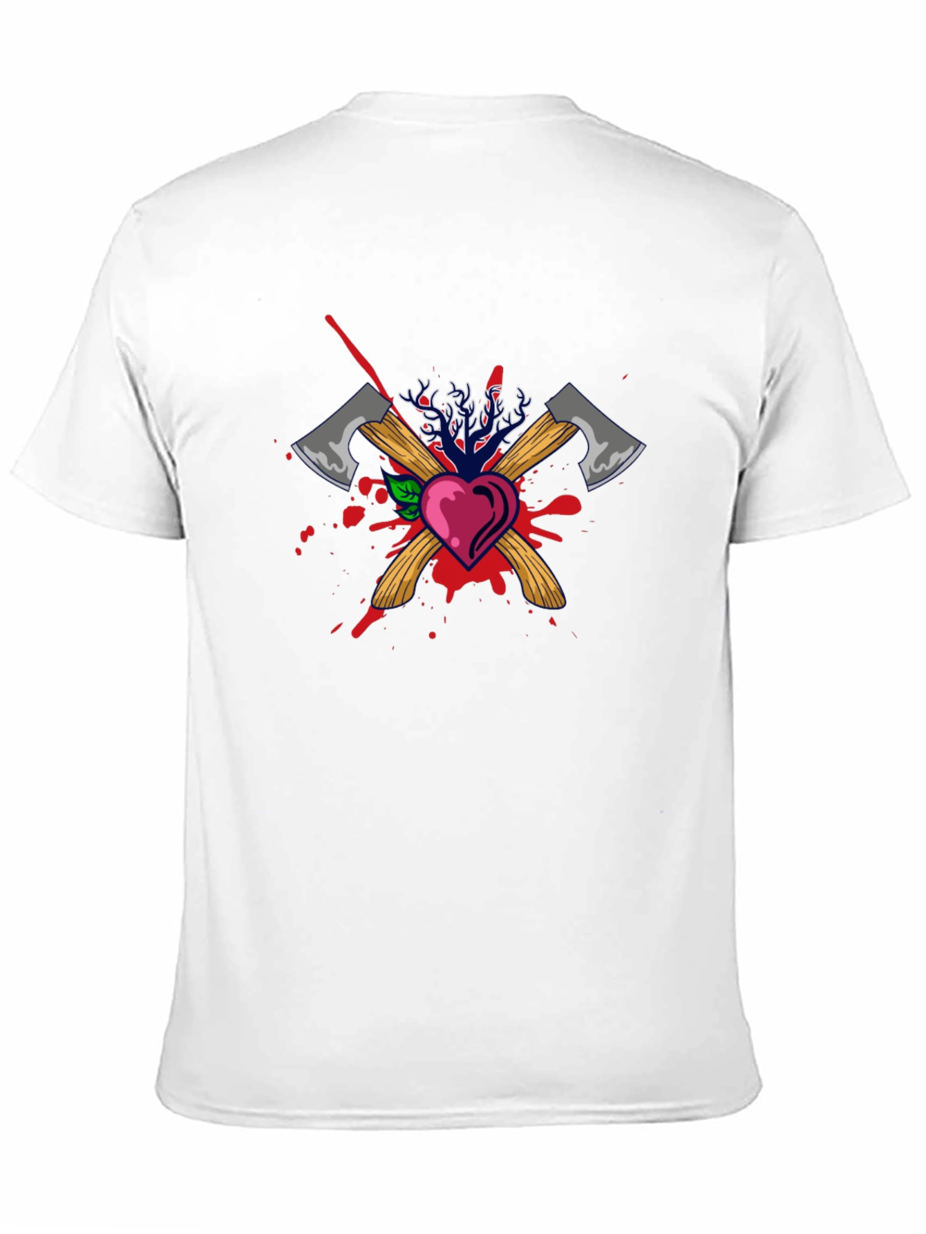 Heart Axe Graphic Black Tee