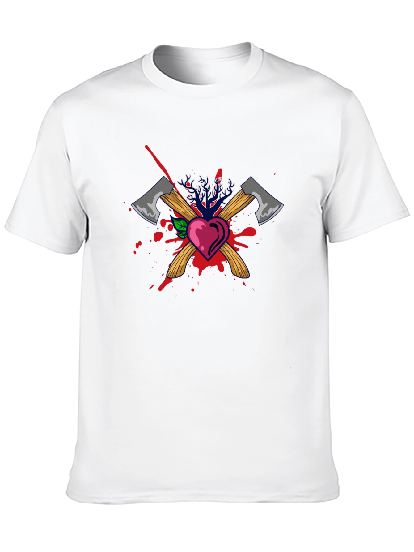 Heart Axe Graphic Black Tee