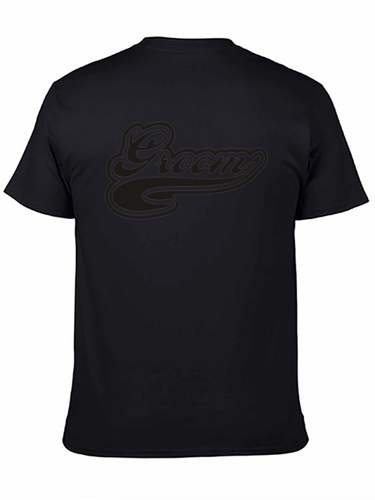 Groom Crew Neck Short Sleeve T-Shirt