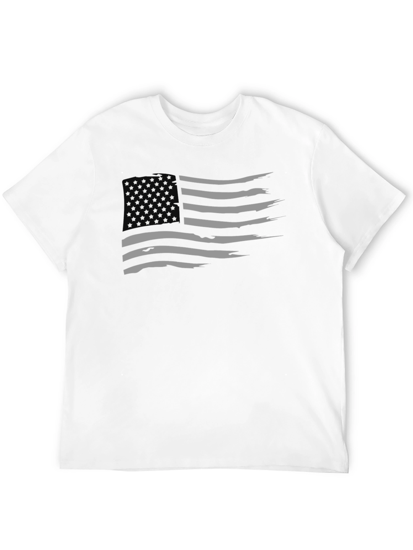 American Flag Distressed T-Shirt - Black