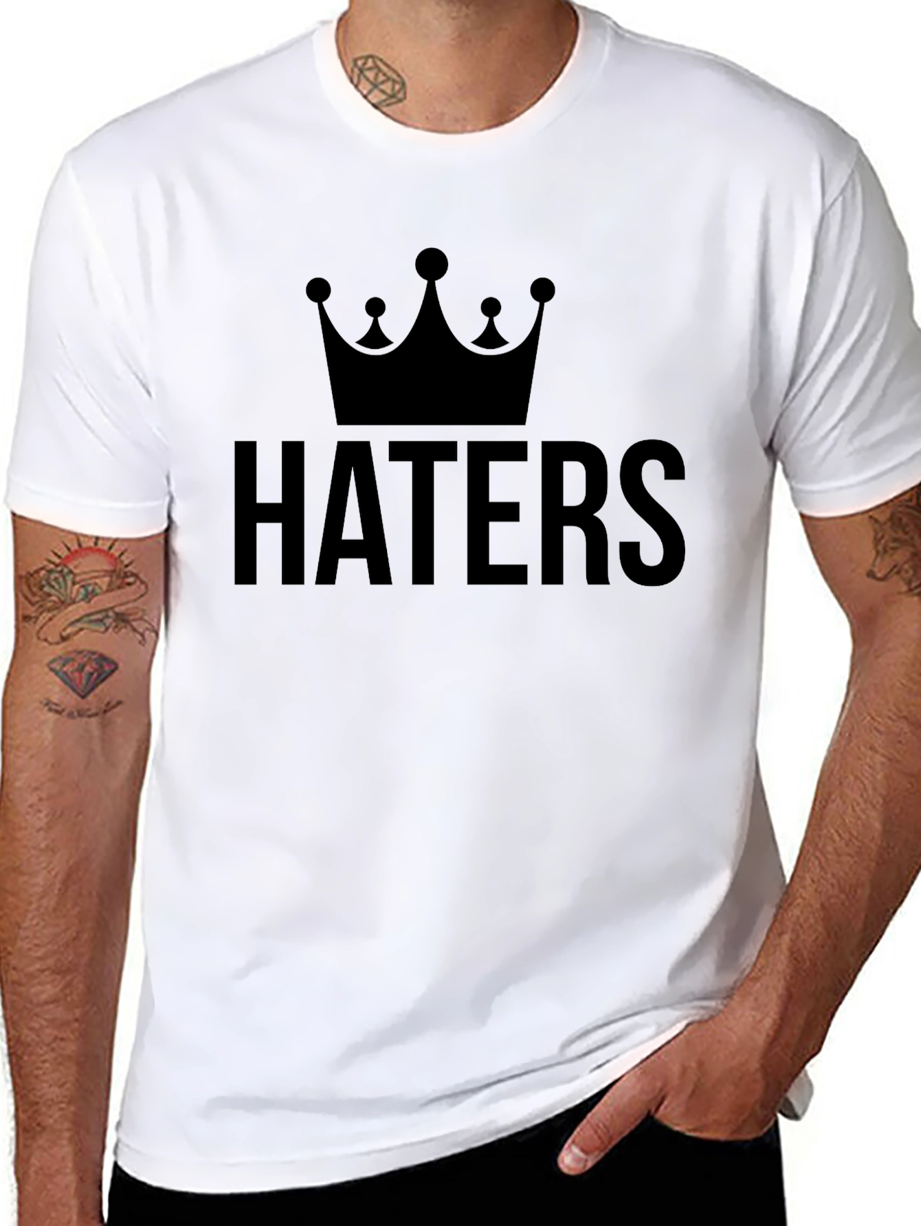 Haters Crown Black Graphic Tee