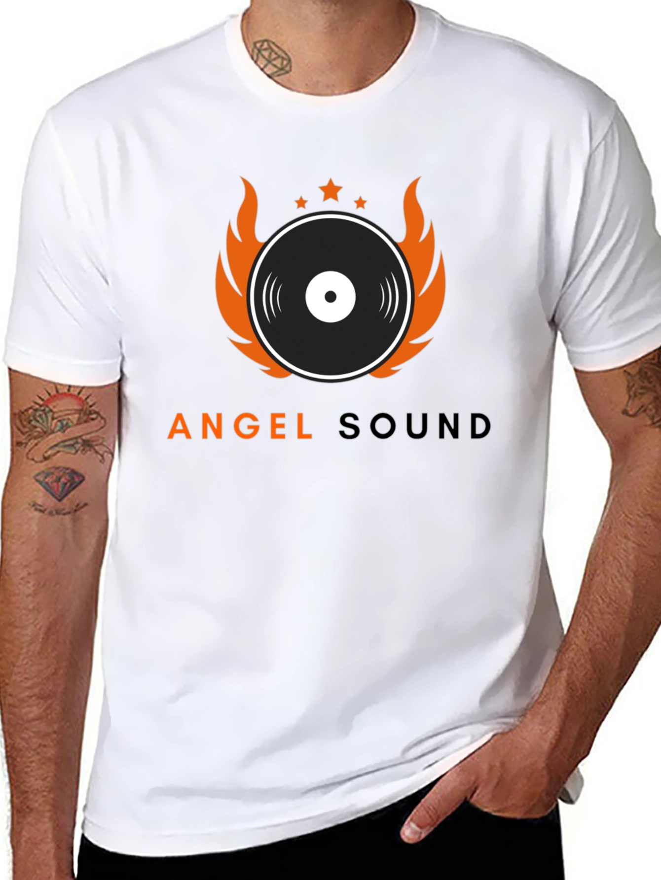 Angel Sound Graphic Tee - Music Inspired Design