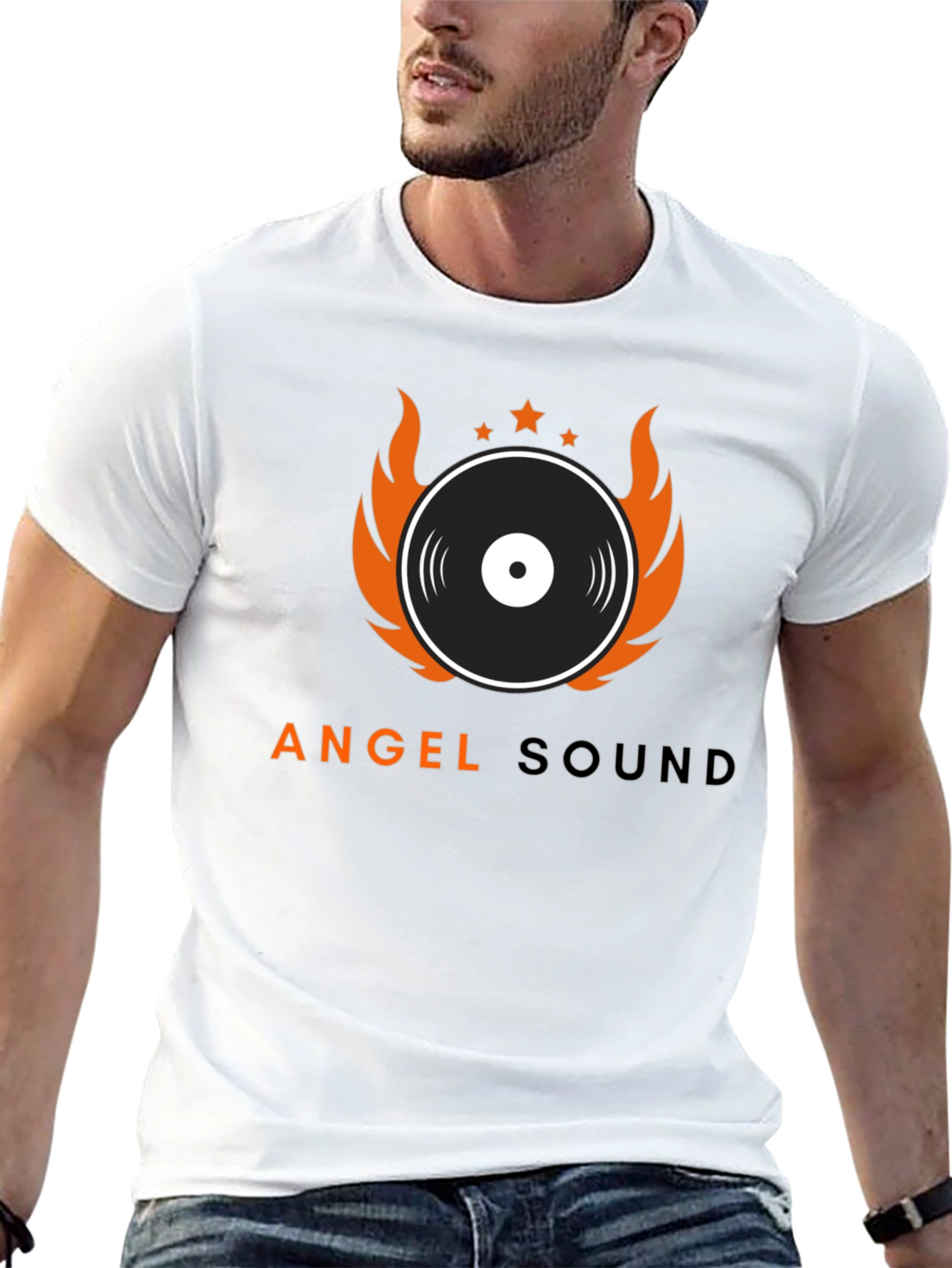 Angel Sound Graphic Tee - Music Inspired Design