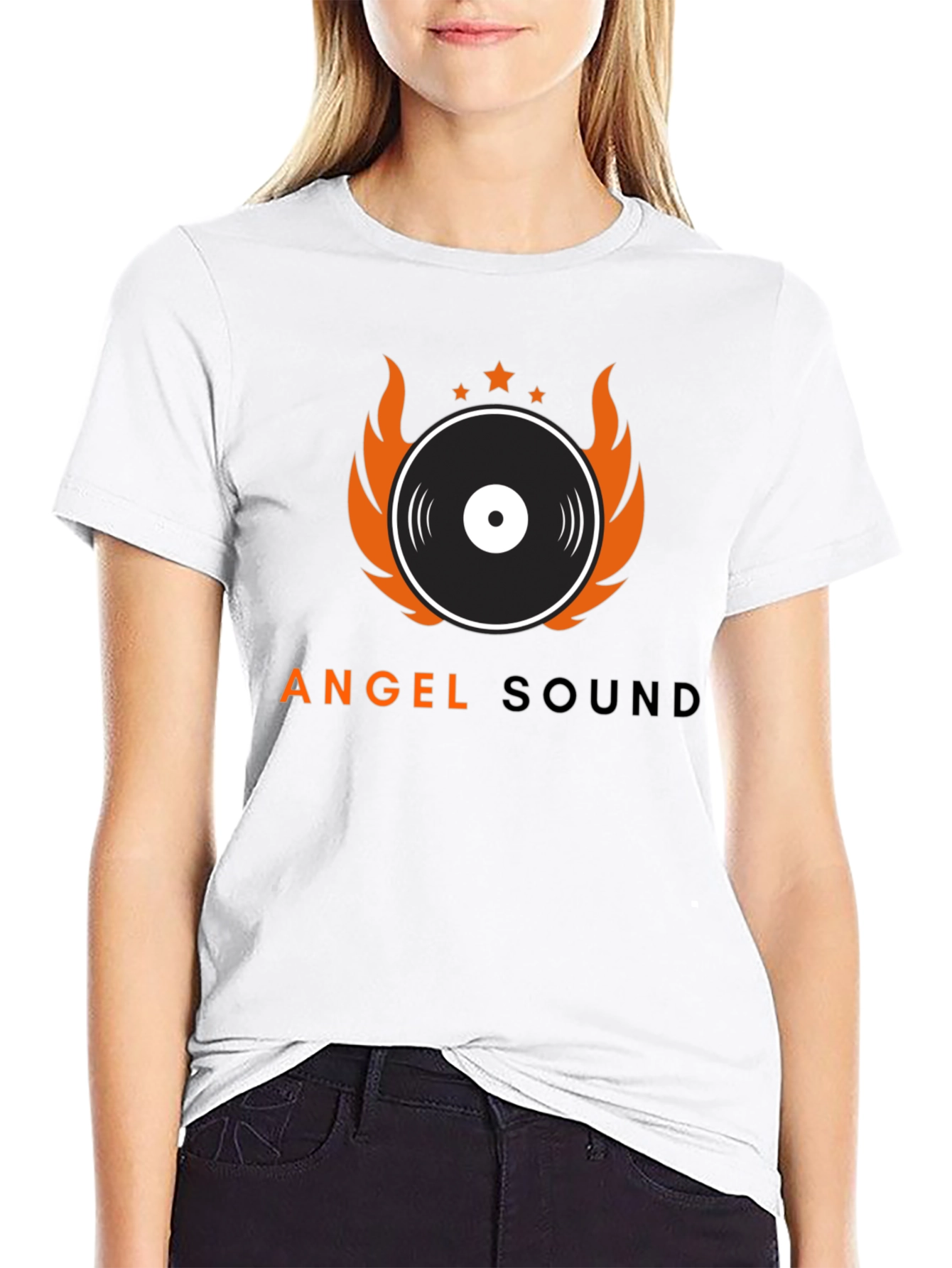 Angel Sound Graphic Tee - Music Inspired Design
