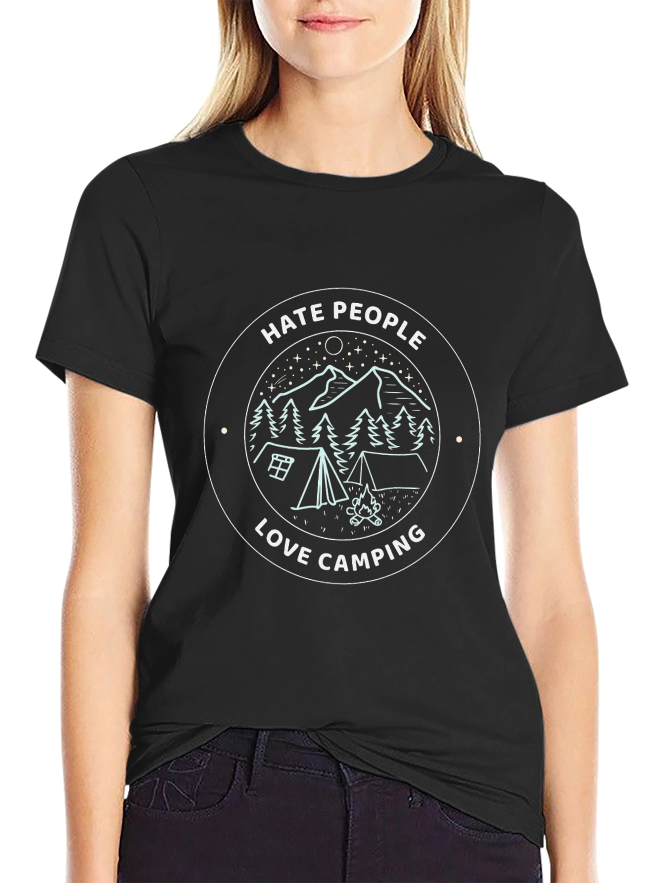 Hate People Love Camping Graphic Tee