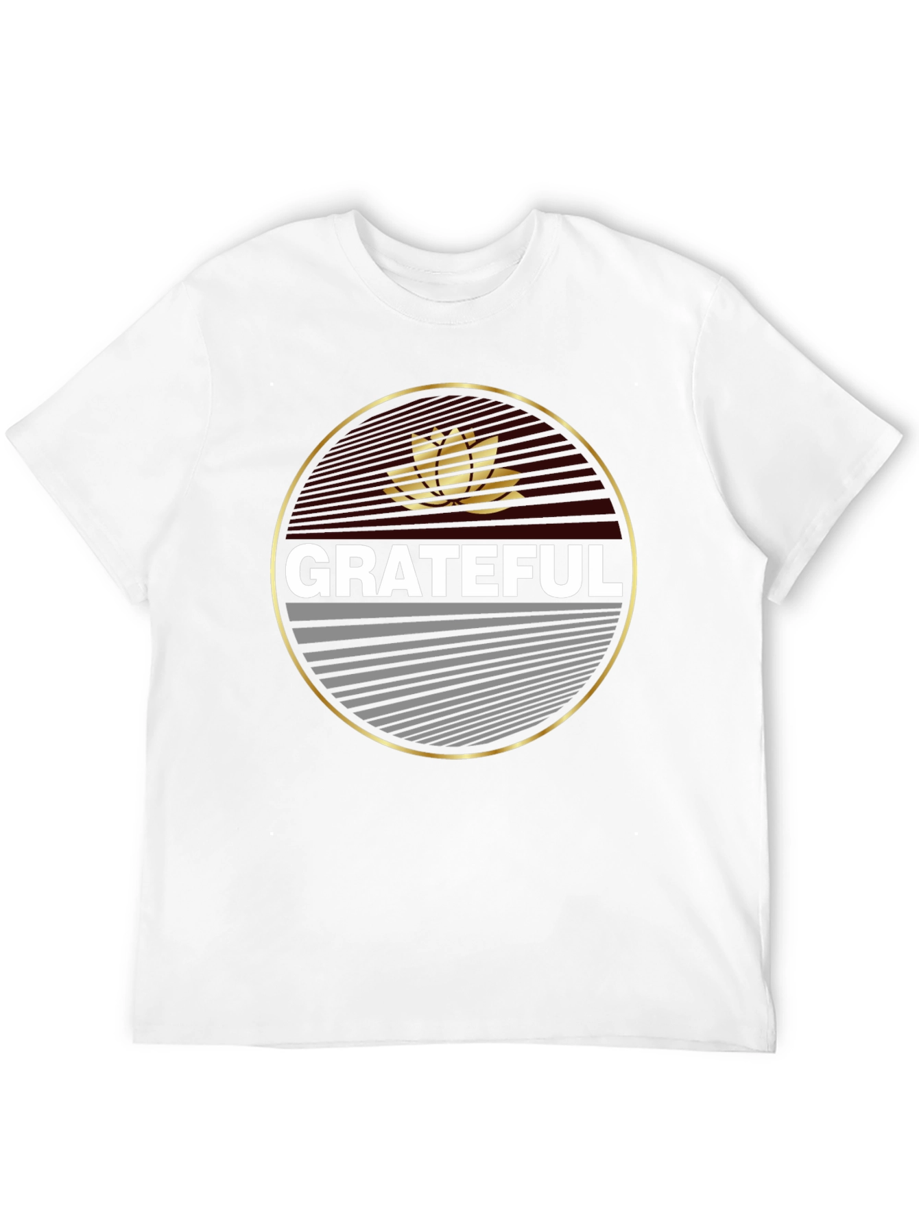 Grateful Lotus Graphic Print Black T-Shirt