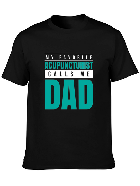Acupuncturist Dad T-Shirt - Black Cotton Tee