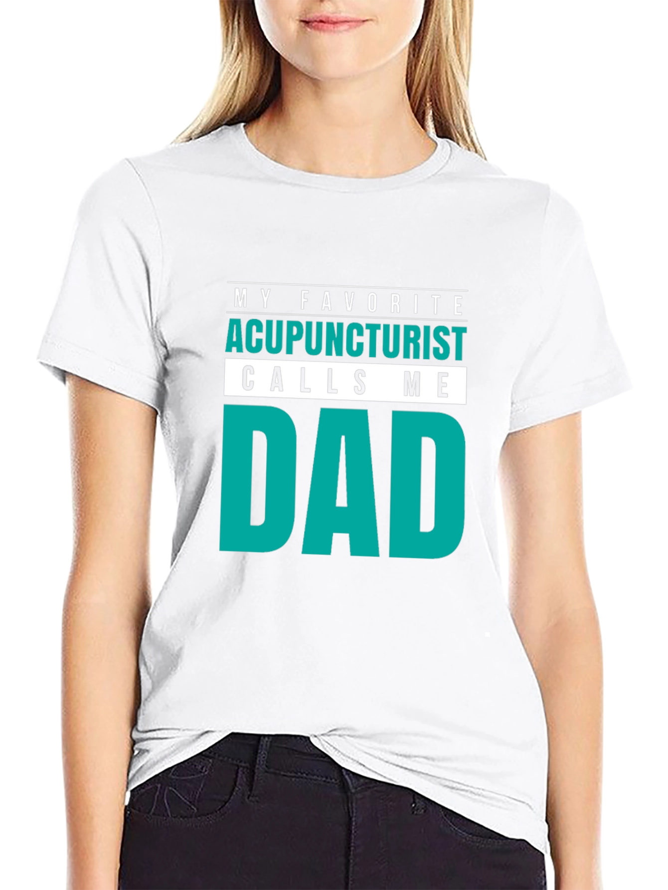Acupuncturist Dad T-Shirt - Black Cotton Tee