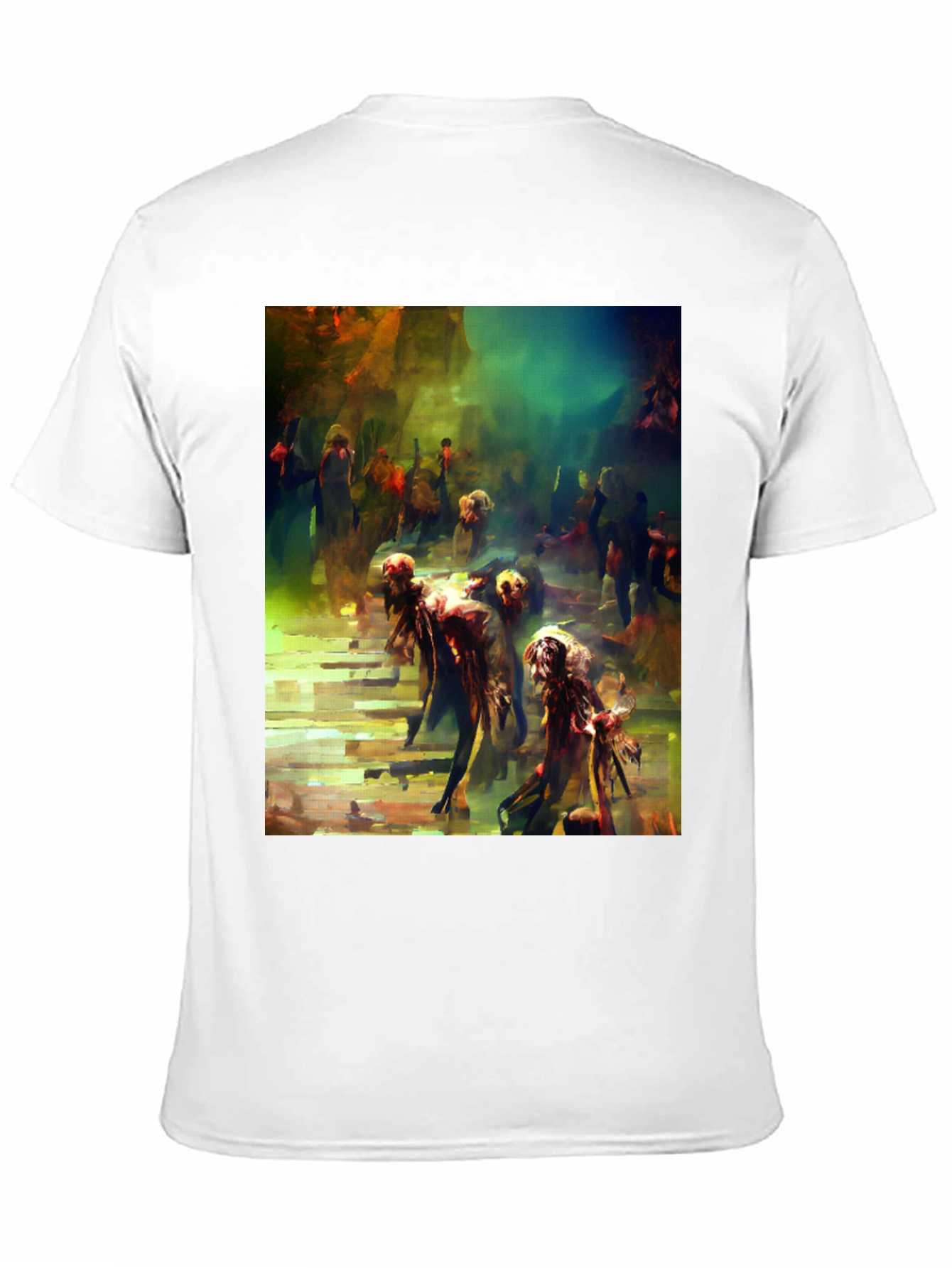 Artistic Zombie Throng Graphic Tee