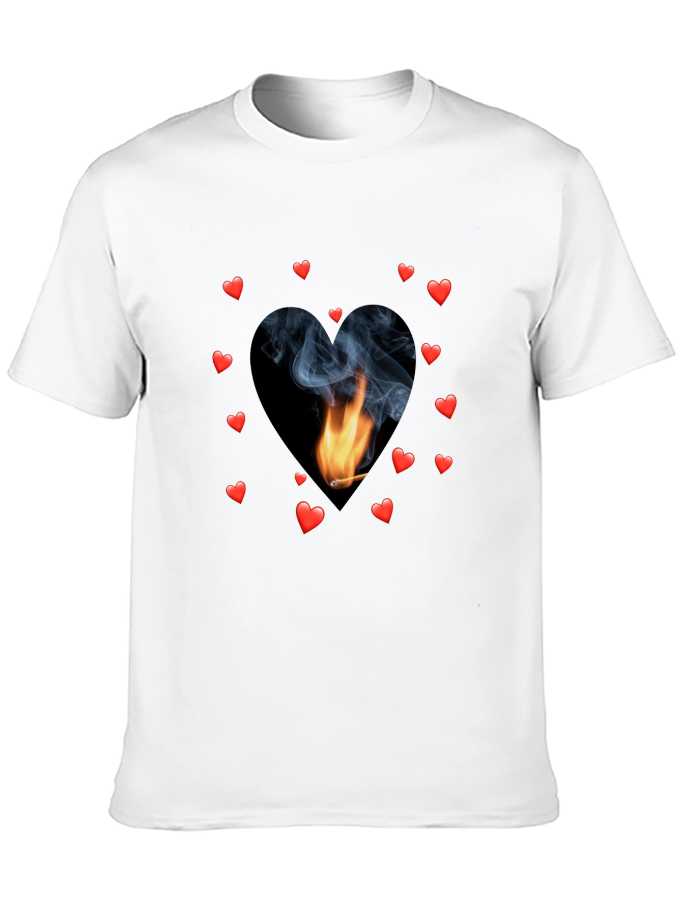 Heart Flame Tee - Black Graphic T-Shirt