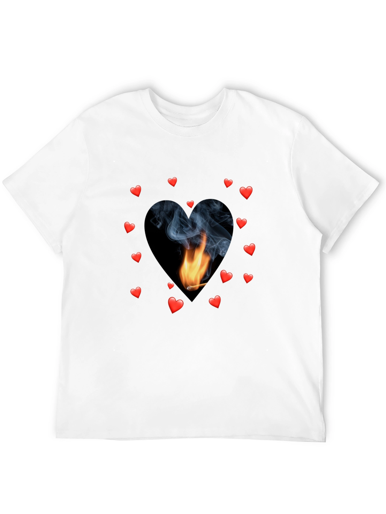 Heart Flame Tee - Black Graphic T-Shirt