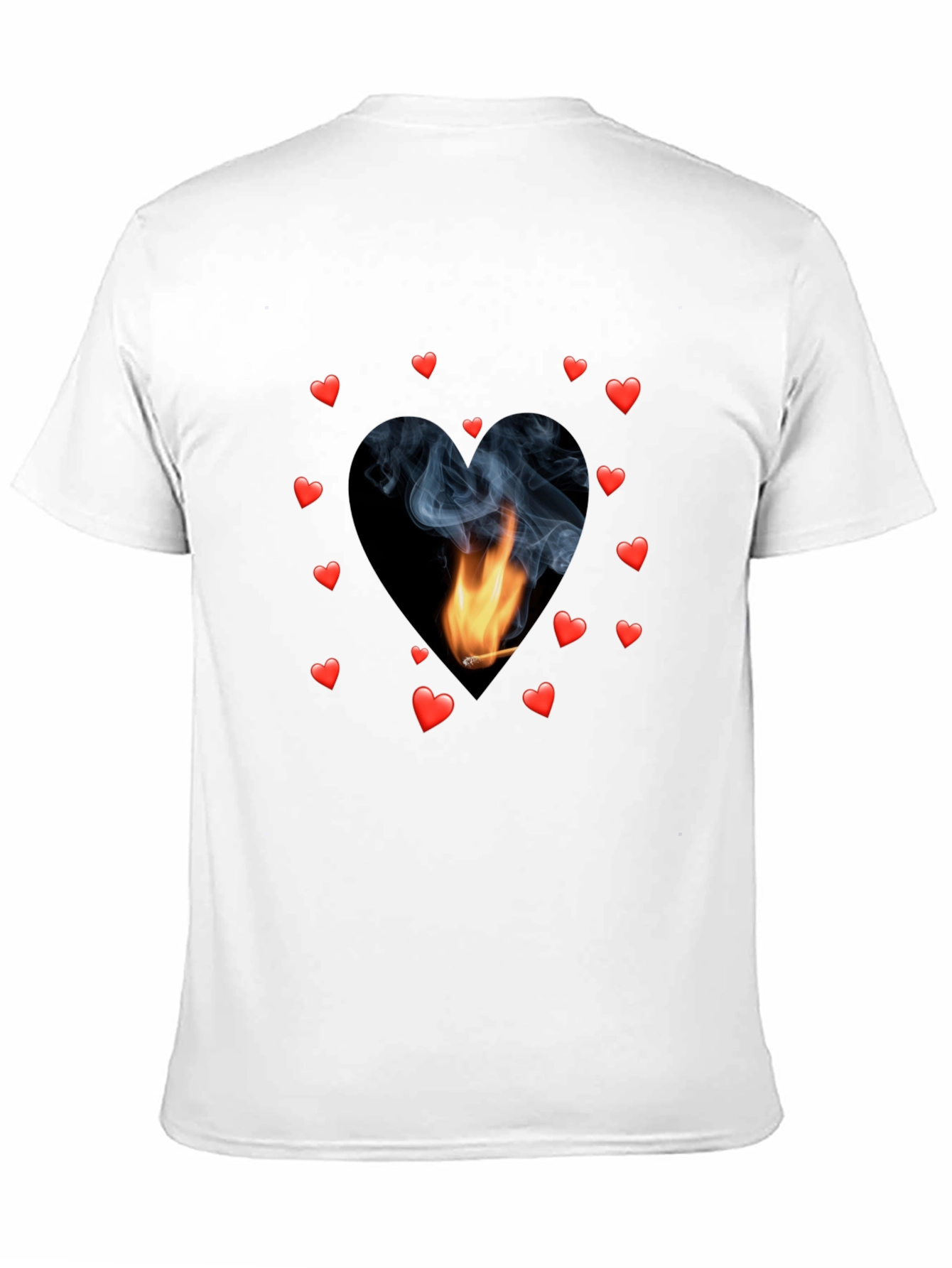 Heart Flame Tee - Black Graphic T-Shirt