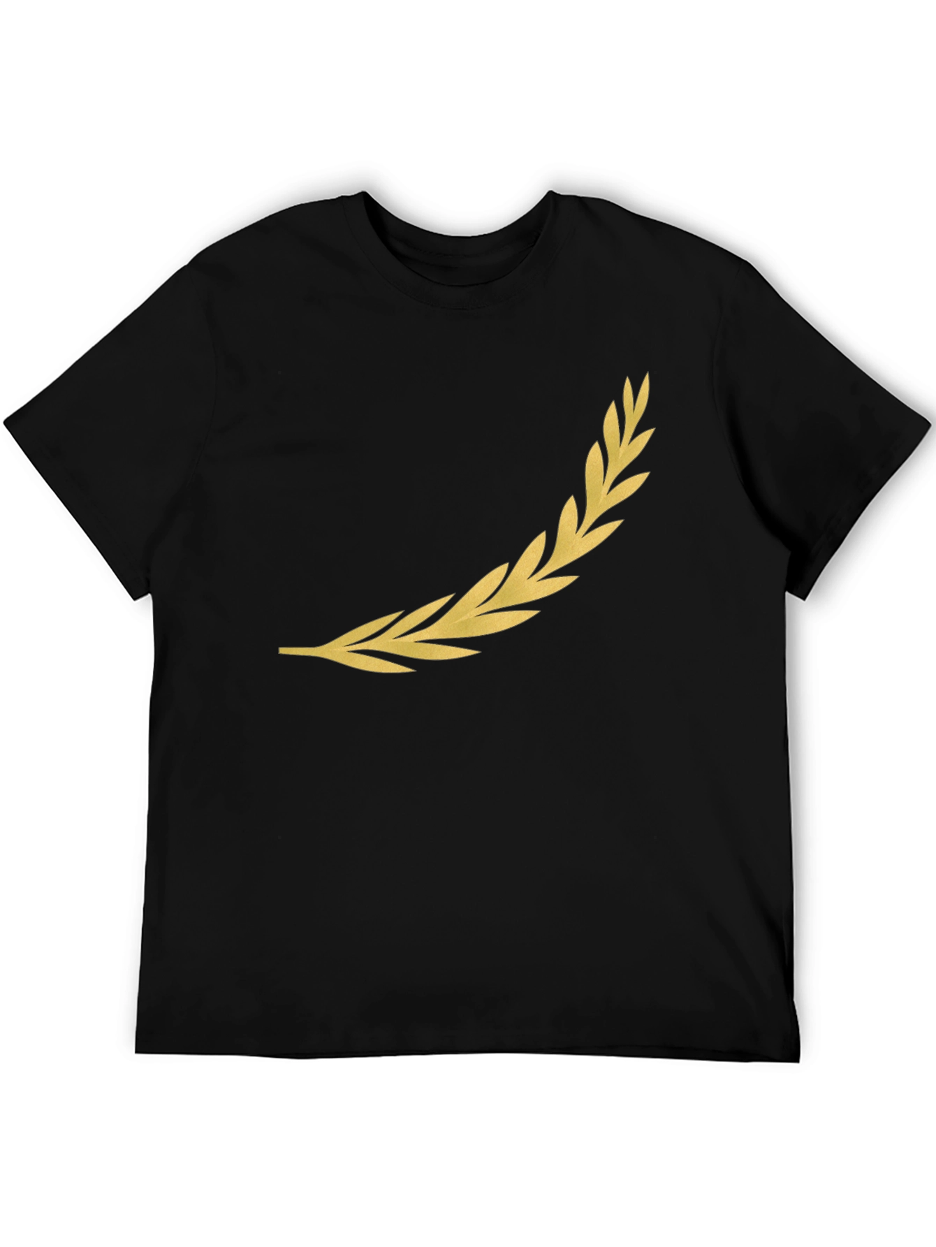 Golden Laurel Wreath Black T-Shirt
