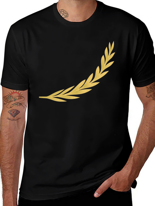 Golden Laurel Wreath Black T-Shirt