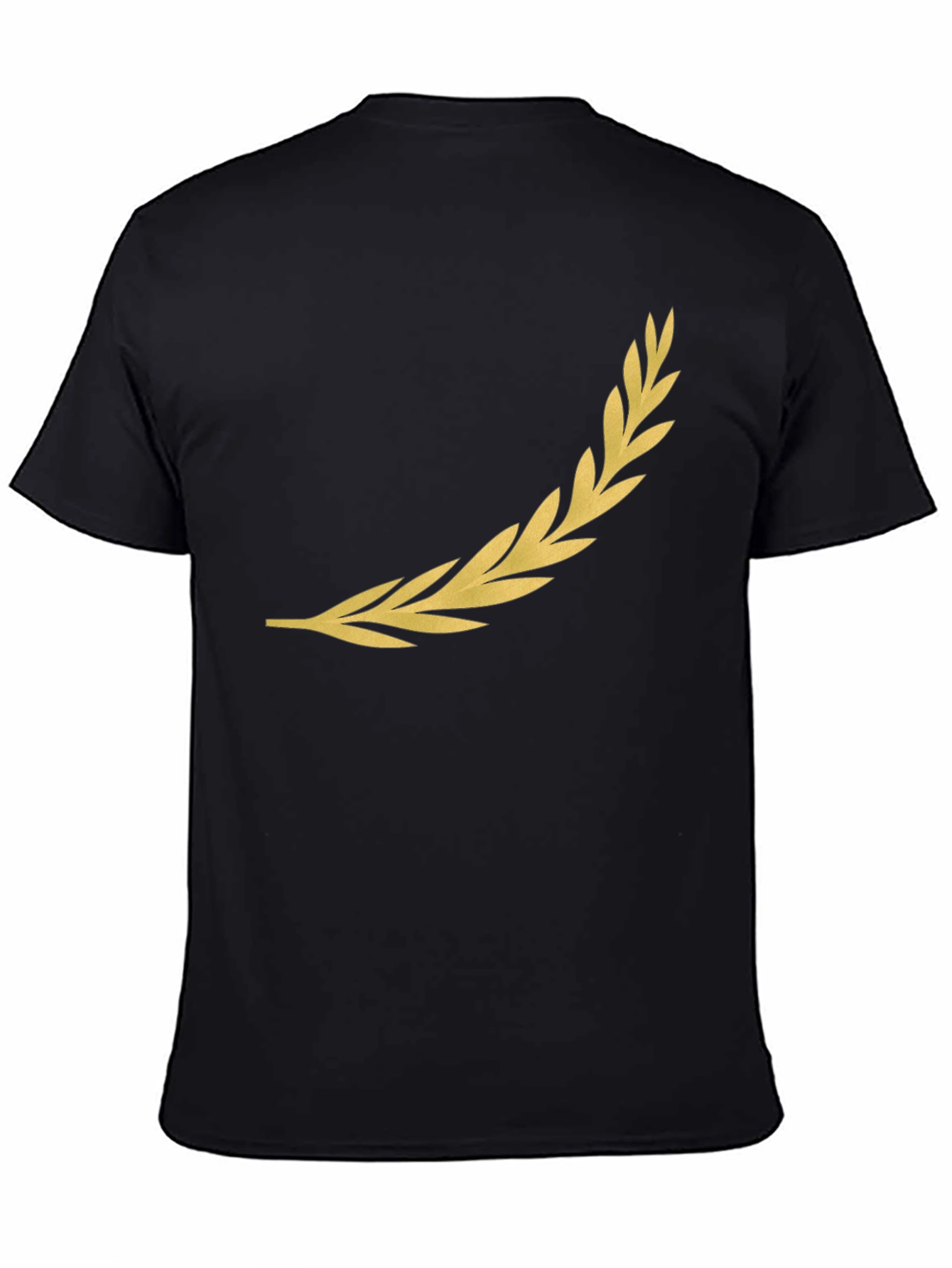 Golden Laurel Wreath Black T-Shirt