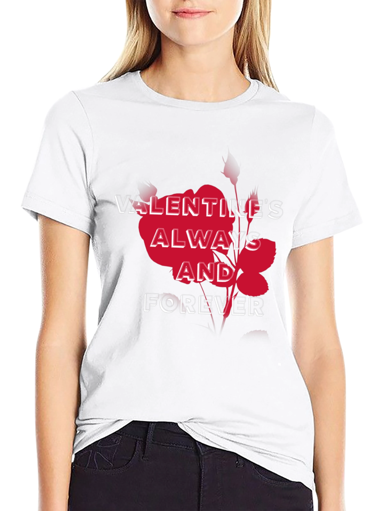 Valentines Always and Forever Graphic Tee