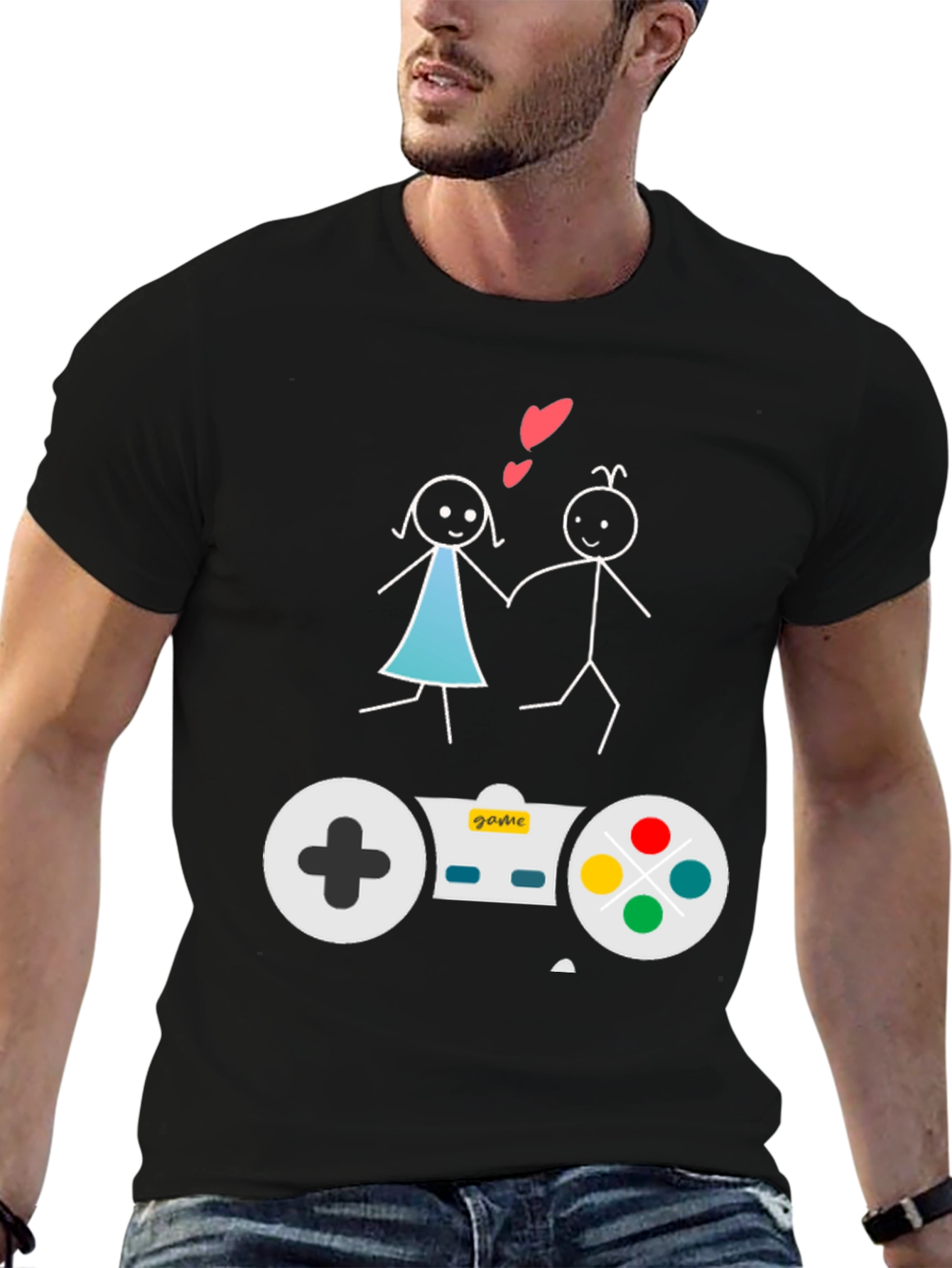 Gamer Couple T-Shirt: Love & Games Unite!