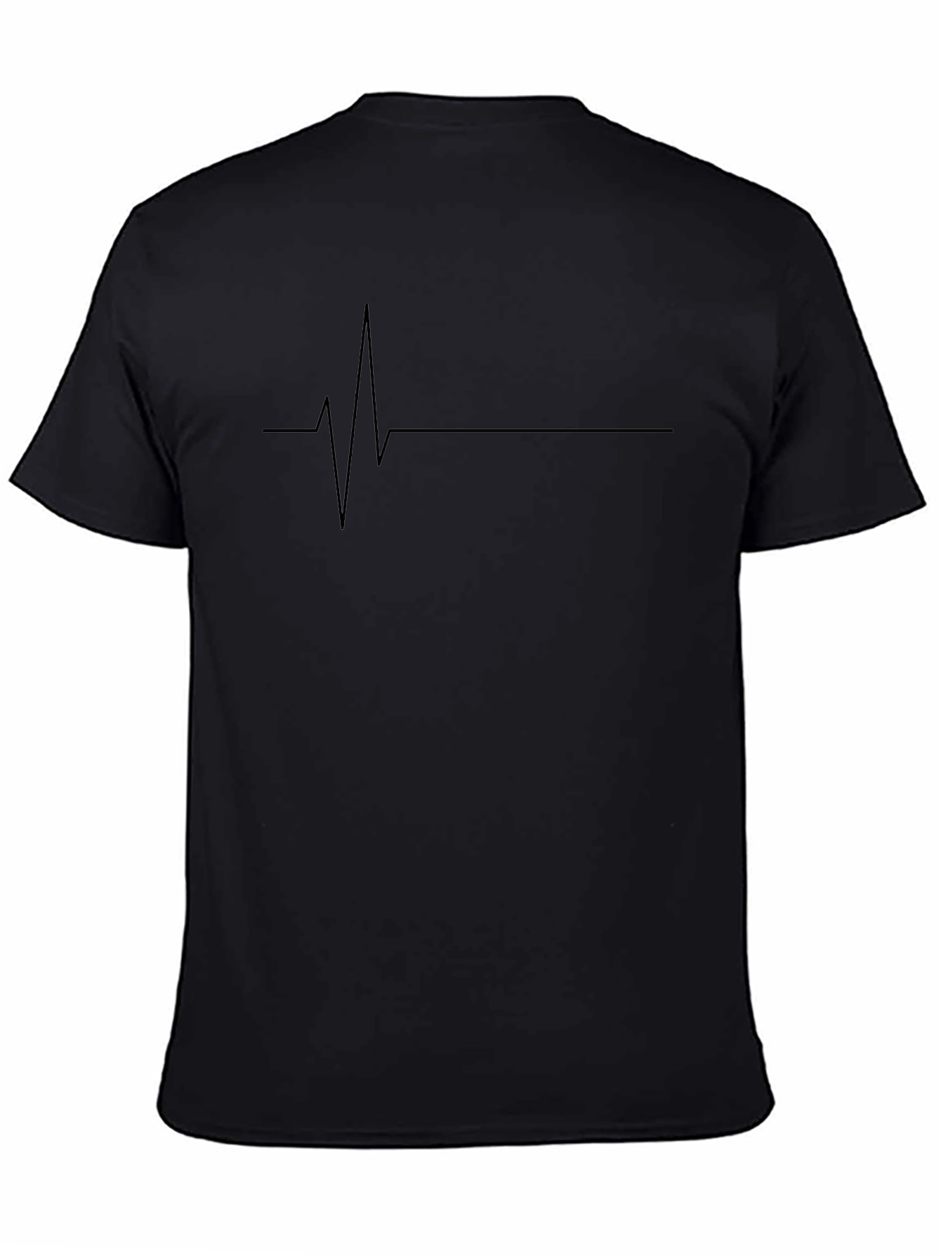 Heartbeat Pulse Line Graphic Tee - Black