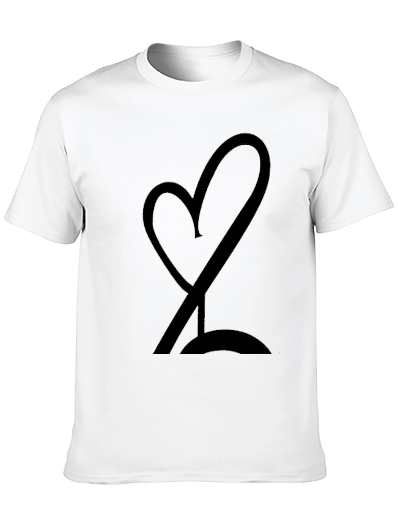 Heart & Wine Tee - Stylish Black Graphic T-Shirt