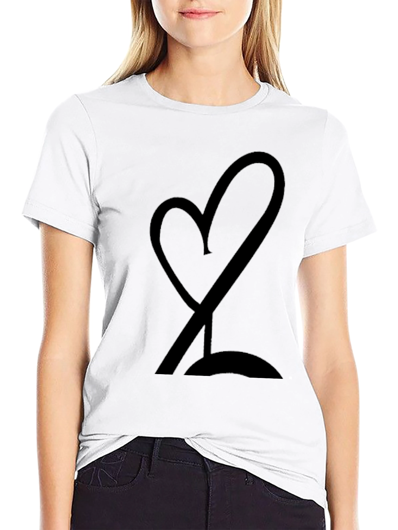 Heart & Wine Tee - Stylish Black Graphic T-Shirt