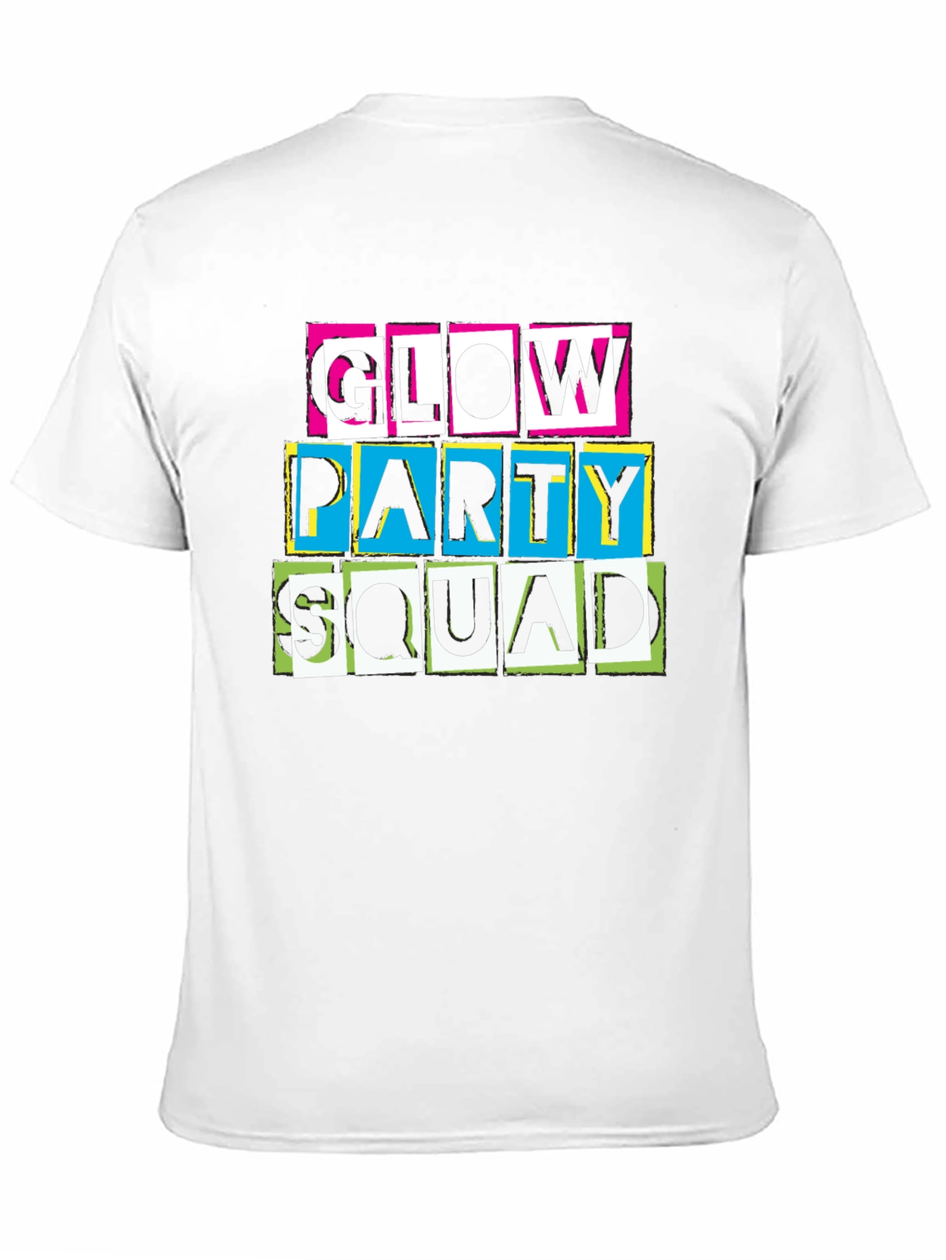 Glow Party Squad Graphic Tee - Black