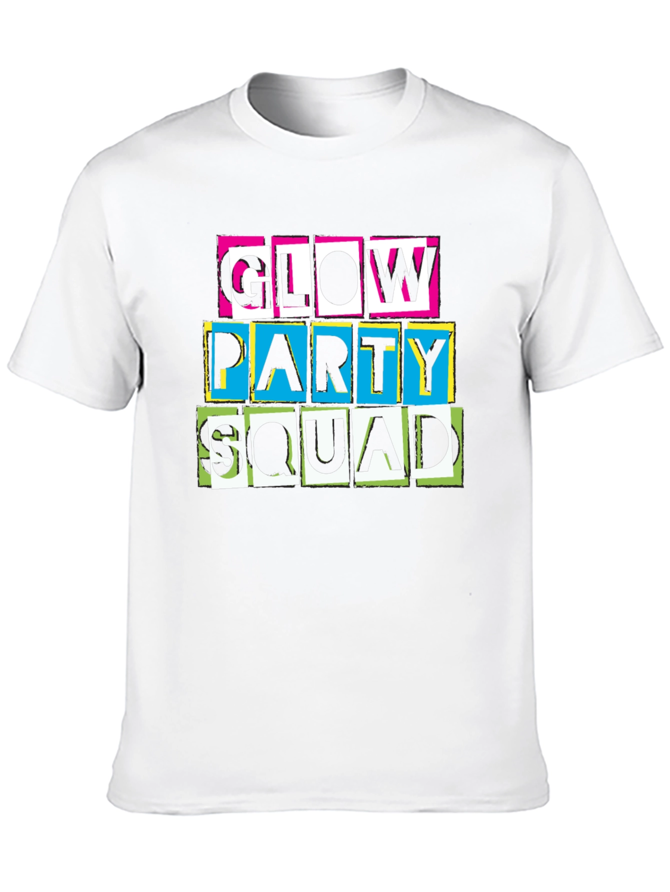 Glow Party Squad Graphic Tee - Black