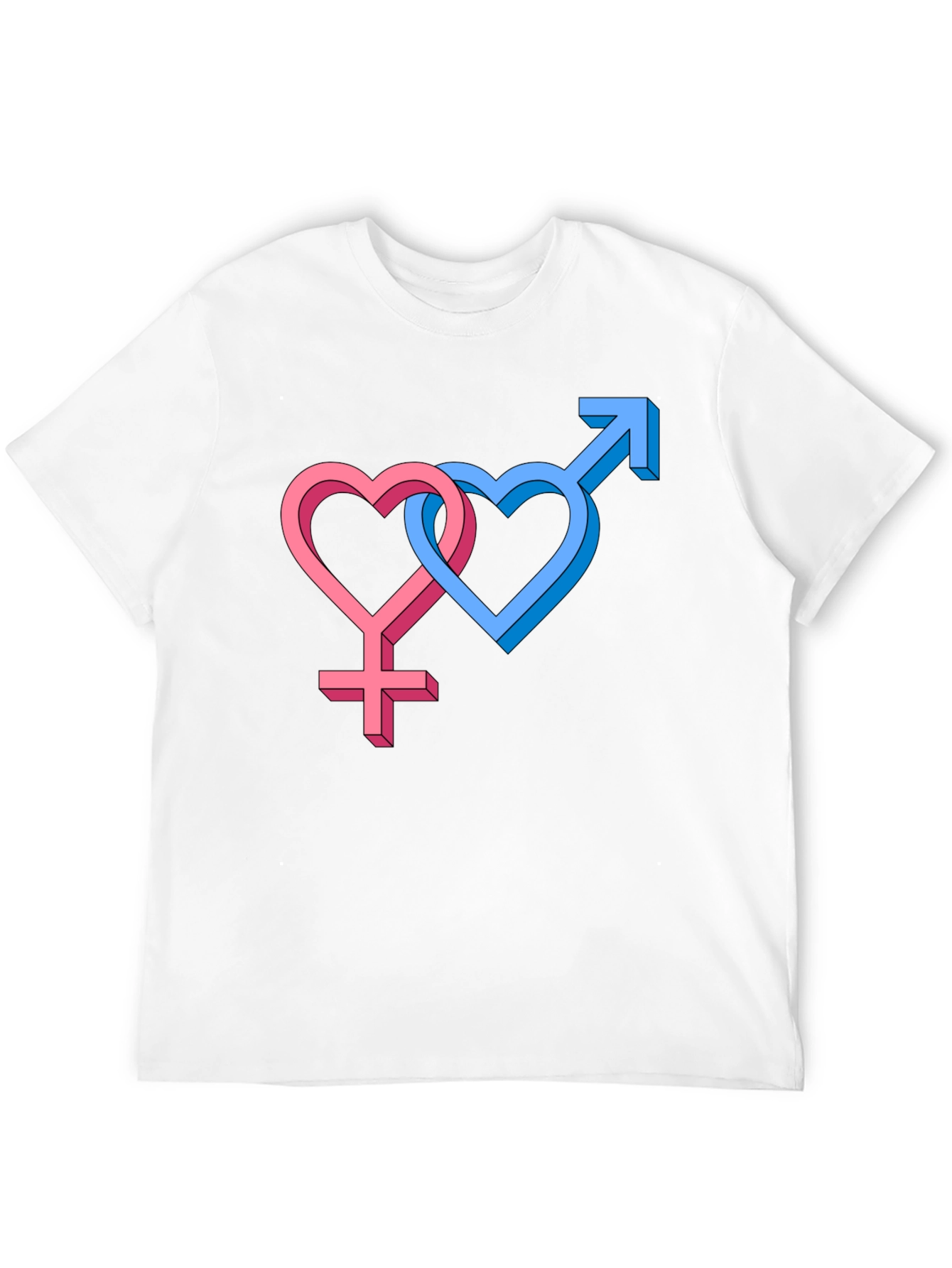 Gender Symbol Heart Graphic Tee - Black