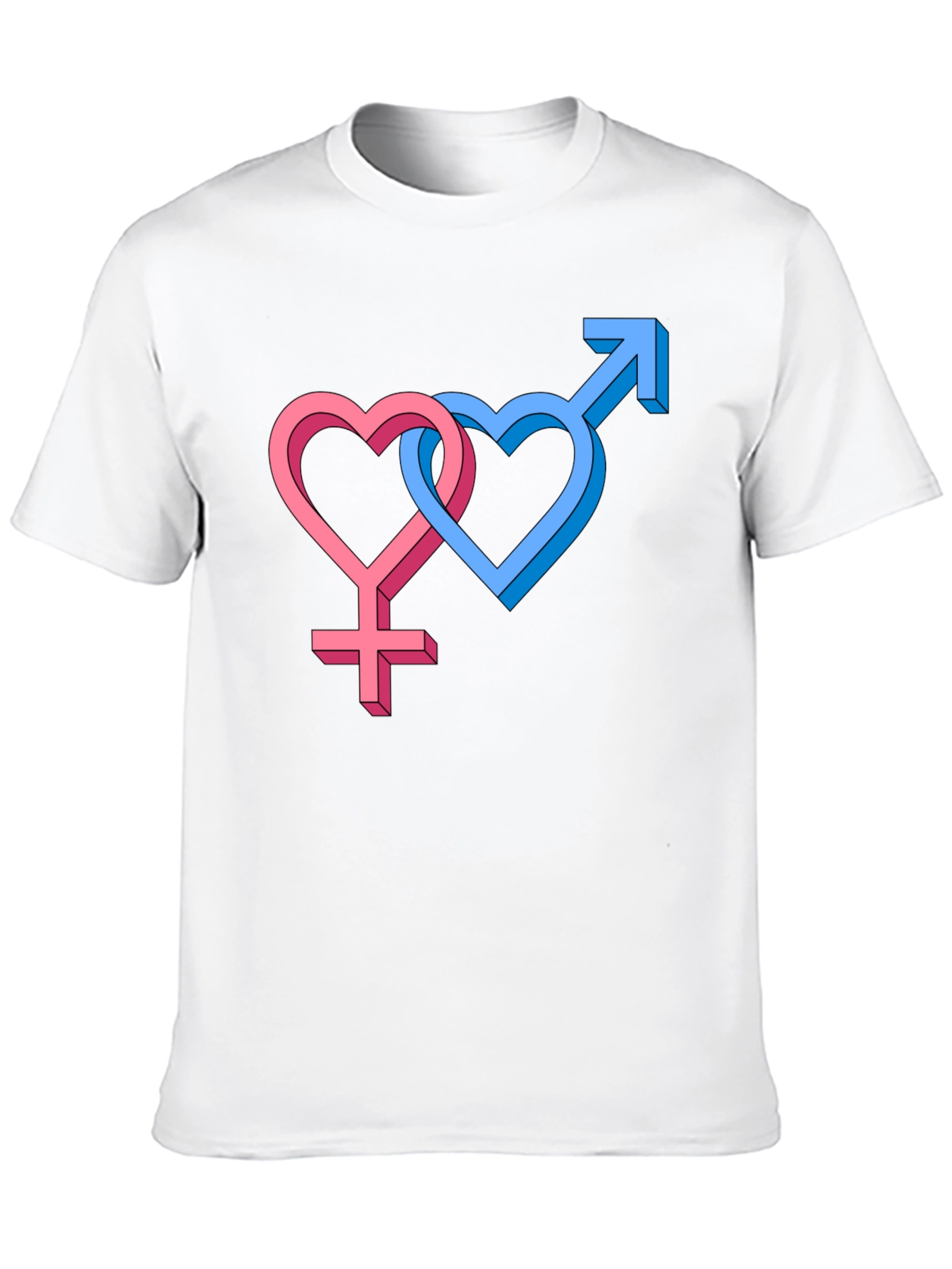 Gender Symbol Heart Graphic Tee - Black