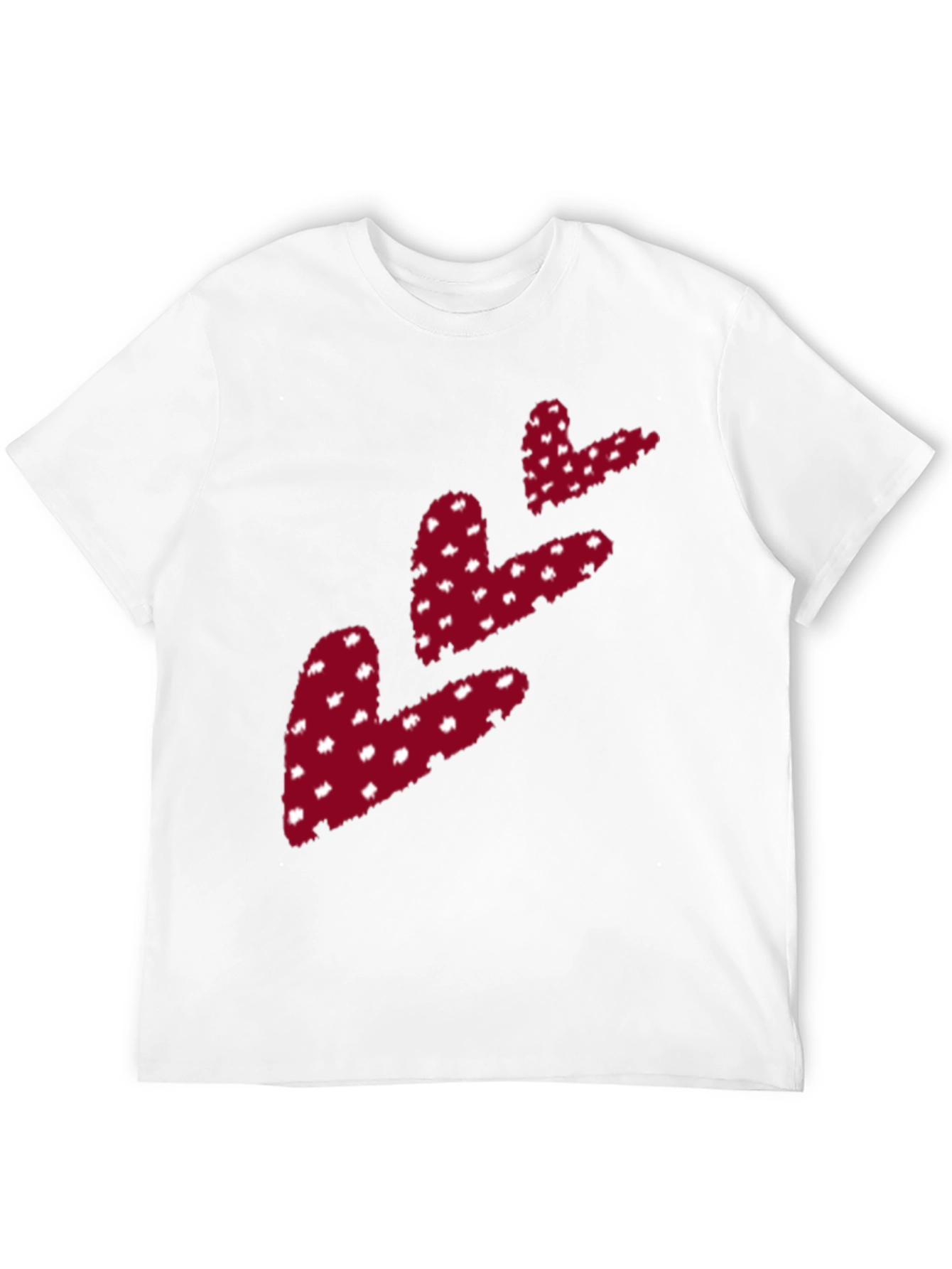 Heart Print Black T-Shirt
