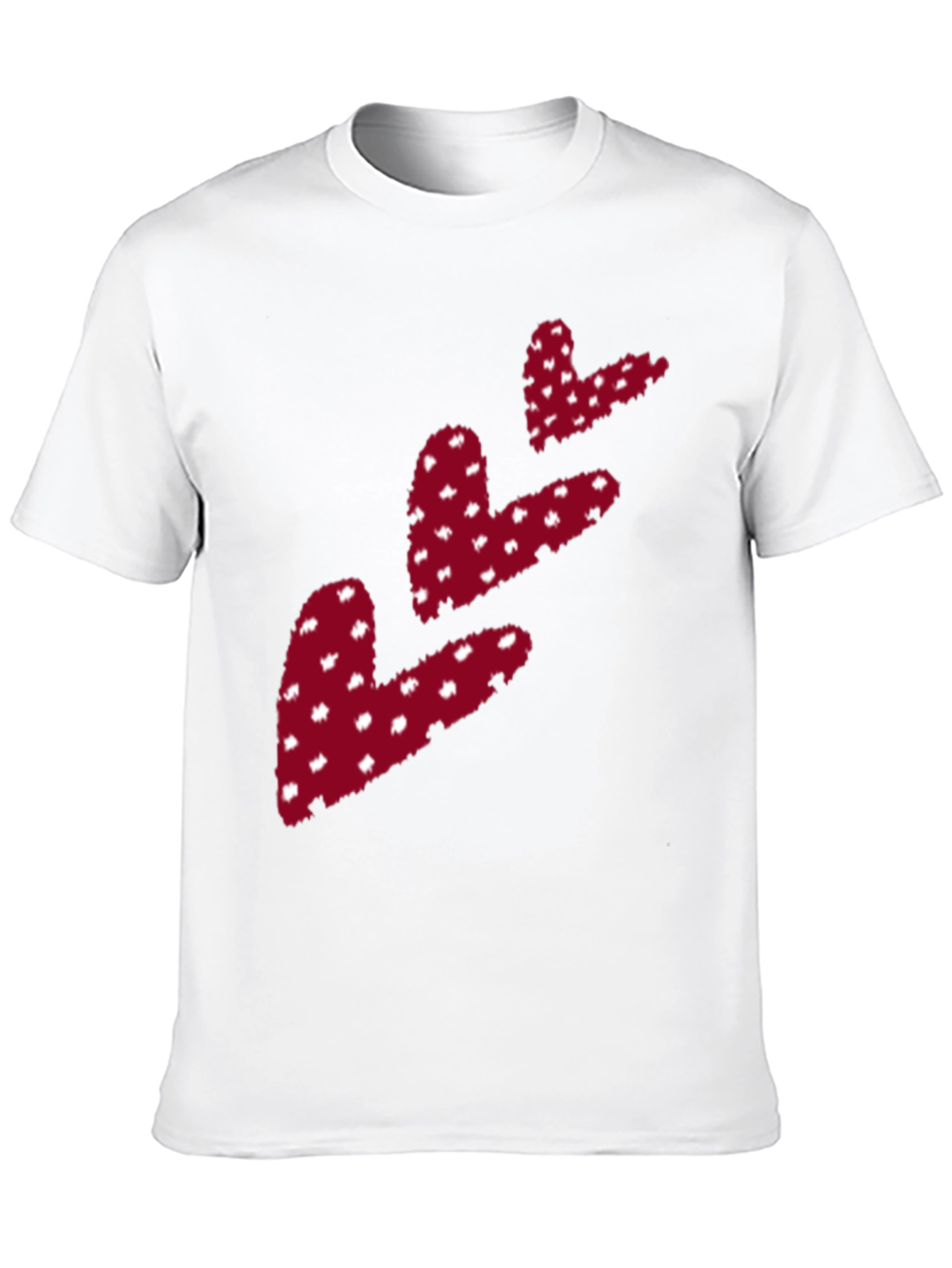 Heart Print Black T-Shirt