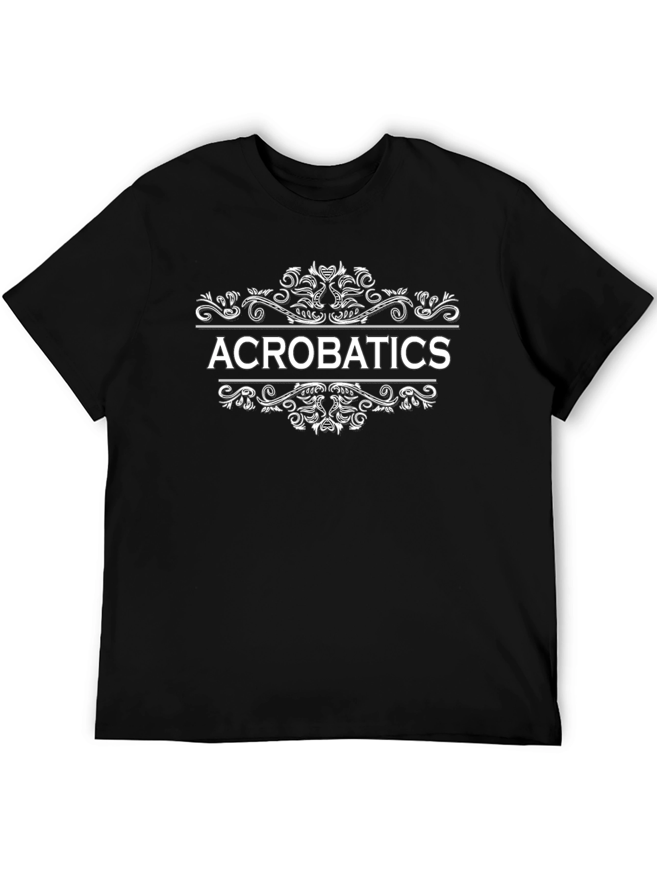 Acrobatics Graphic Tee - Black Cotton T-Shirt