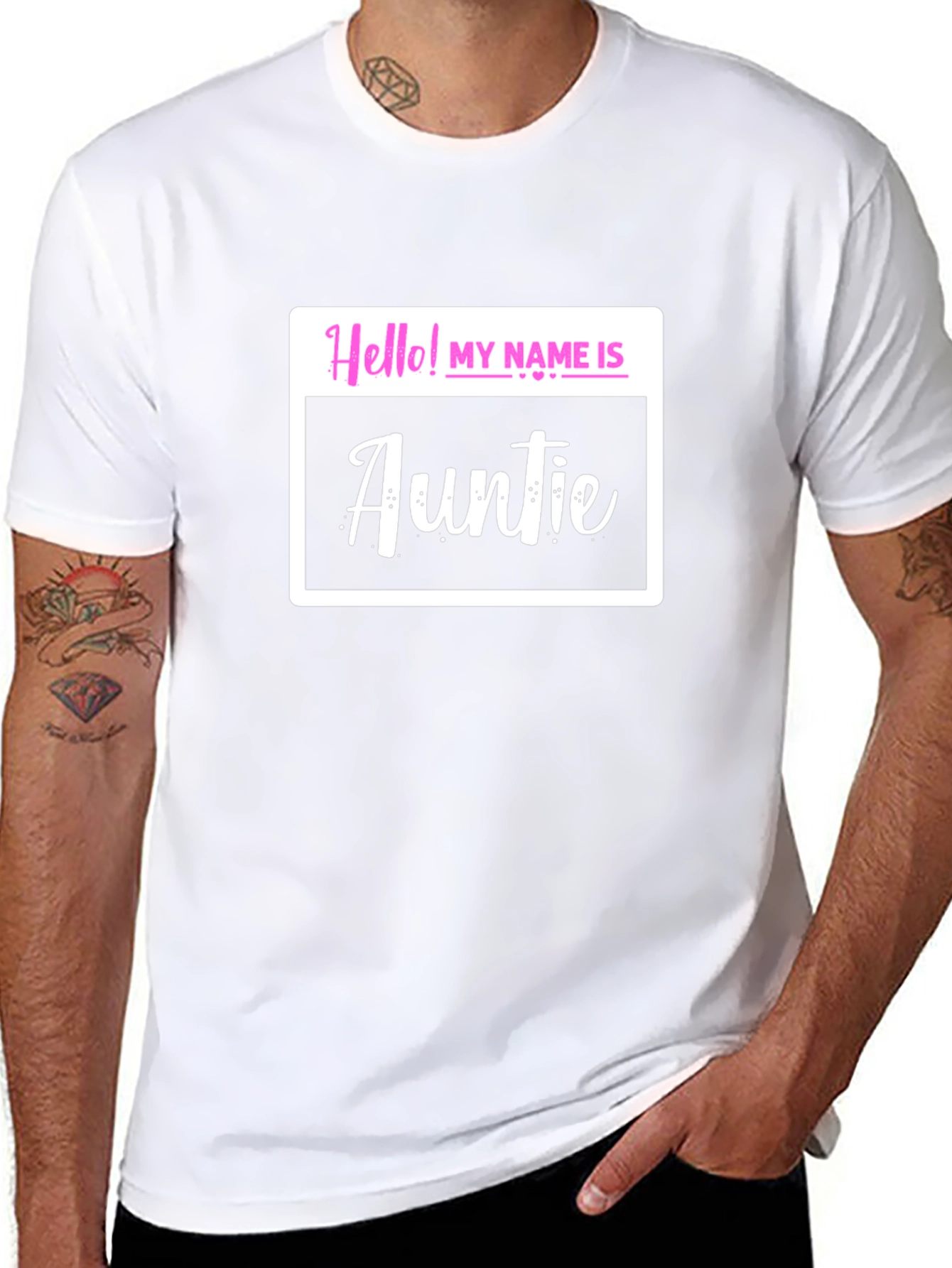 Hello! My Name is Auntie T-Shirt - Black