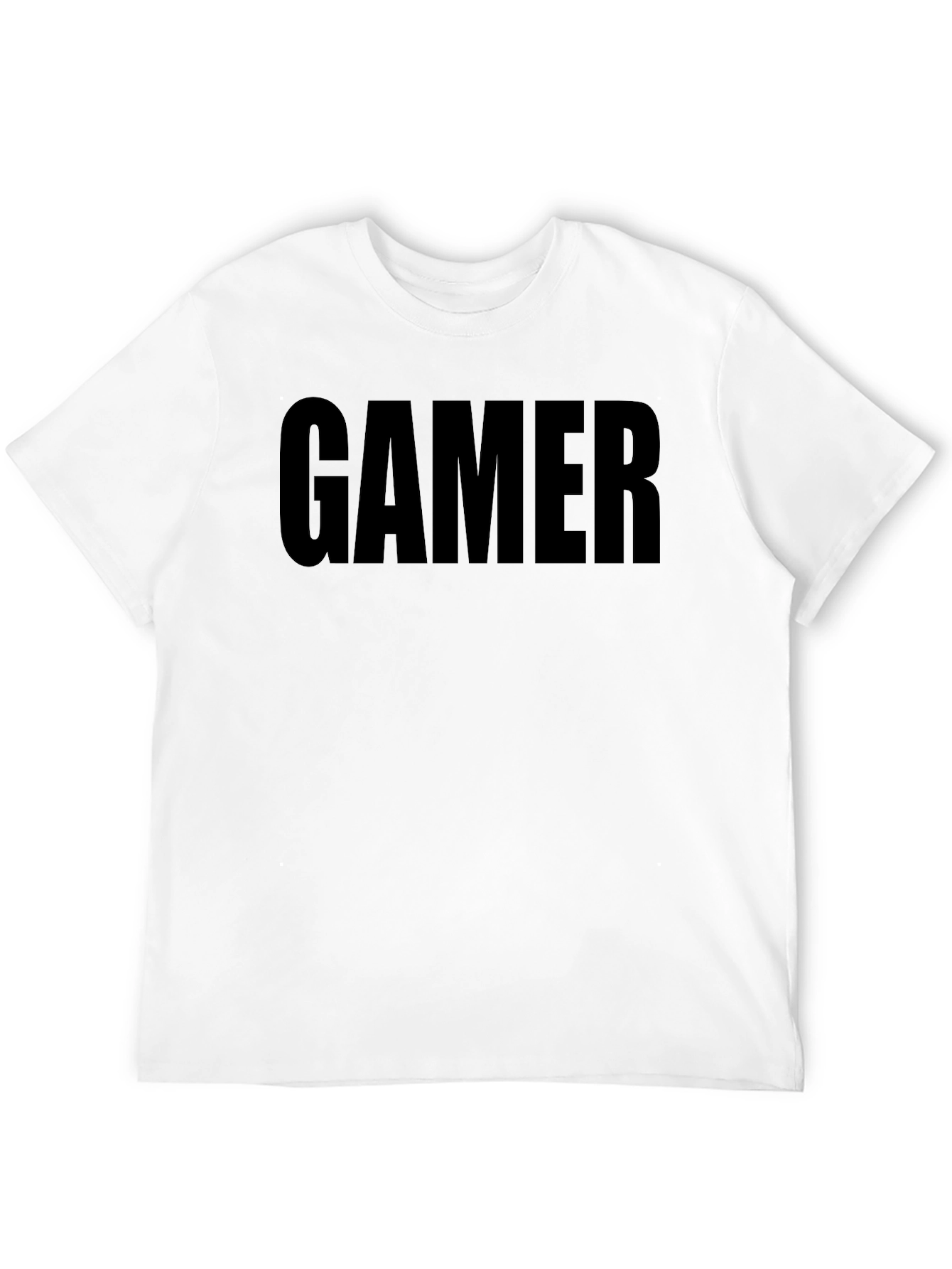 Gamer Black Cotton Graphic T-Shirt