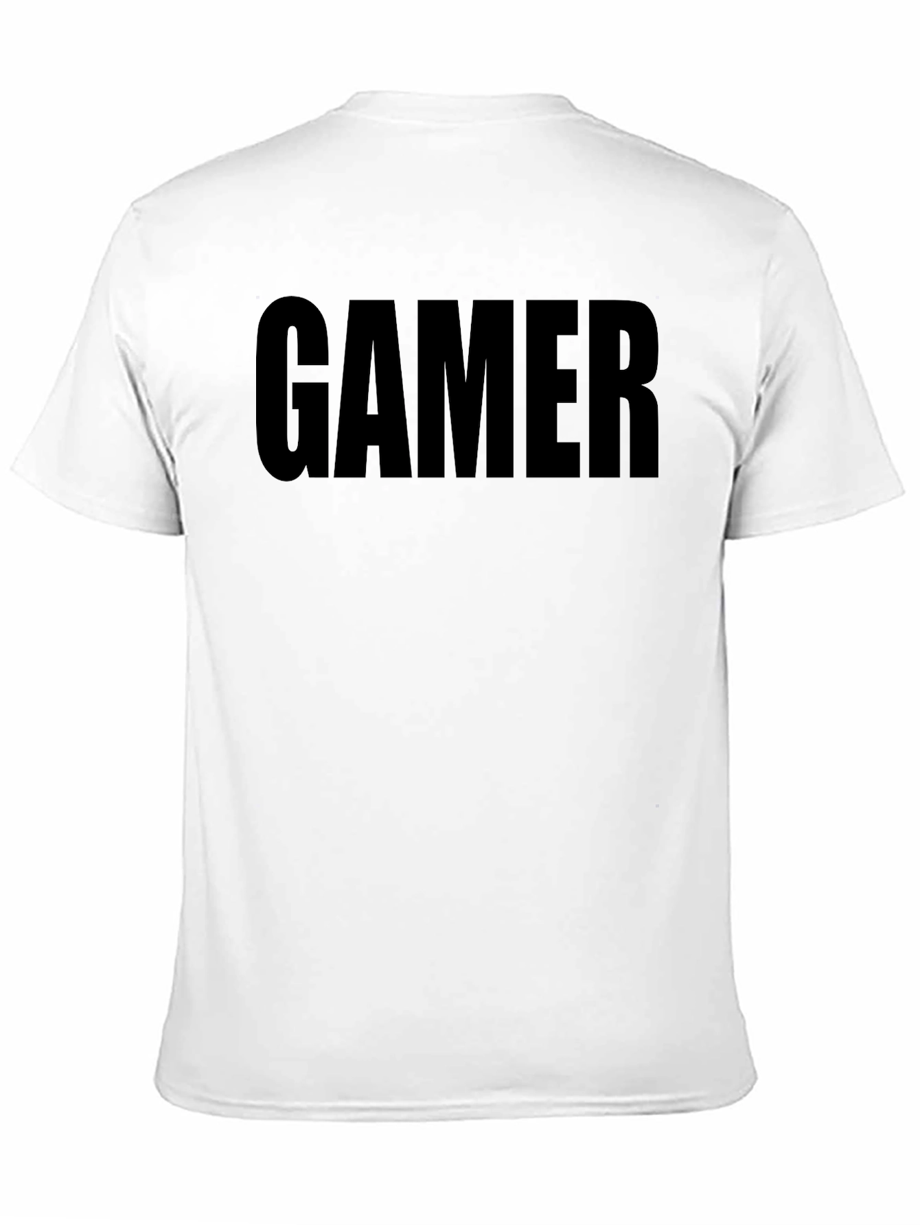 Gamer Black Cotton Graphic T-Shirt