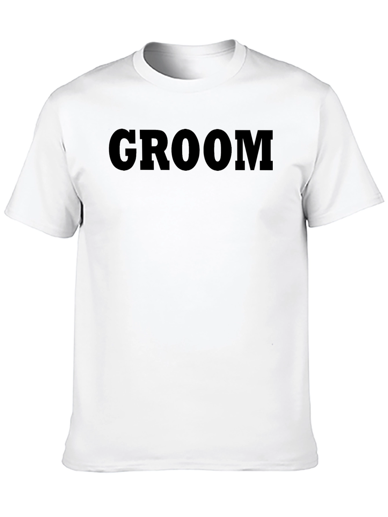 Groom T-Shirt - Black Crew Neck Wedding Apparel