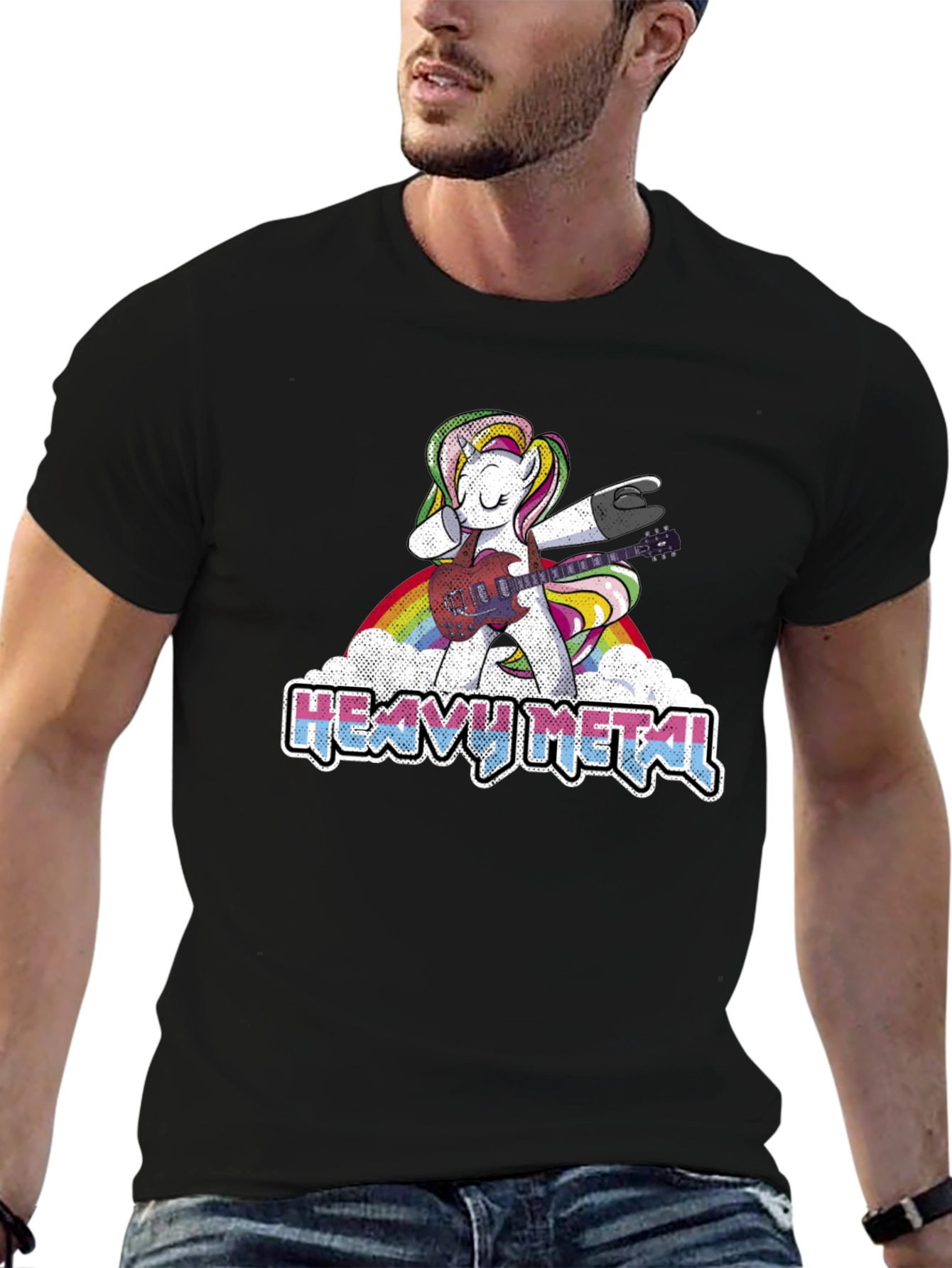 Heavy Metal Unicorn Graphic T-Shirt