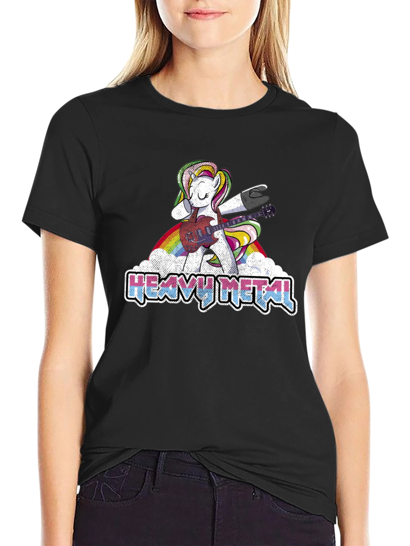 Heavy Metal Unicorn Graphic T-Shirt