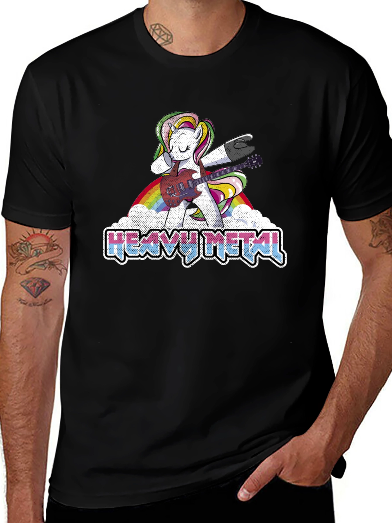 Heavy Metal Unicorn Graphic T-Shirt