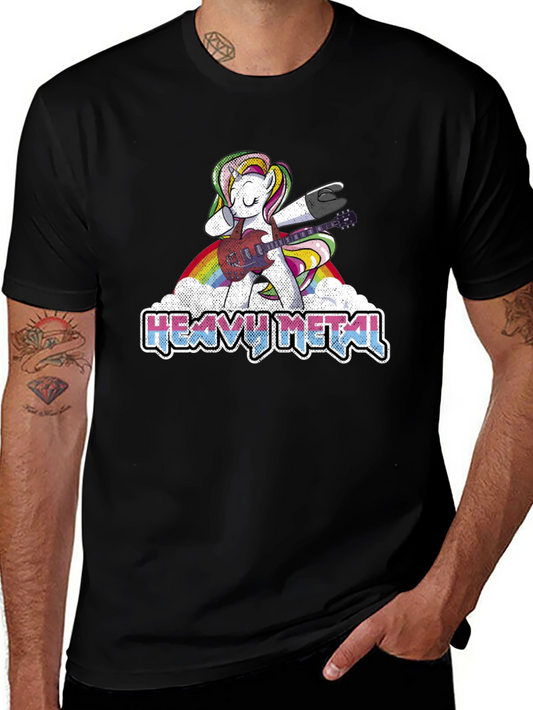 Heavy Metal Unicorn Graphic T-Shirt