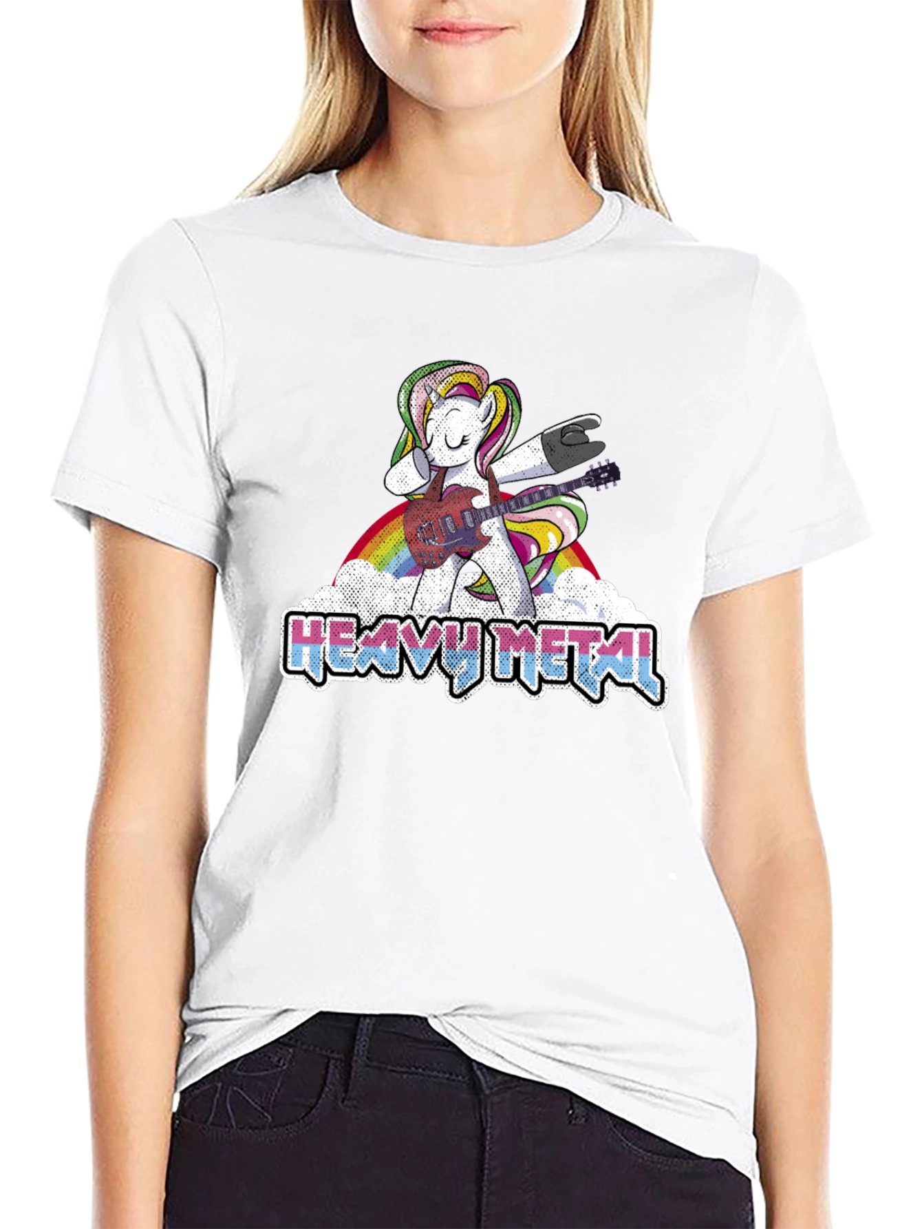 Heavy Metal Unicorn Graphic T-Shirt