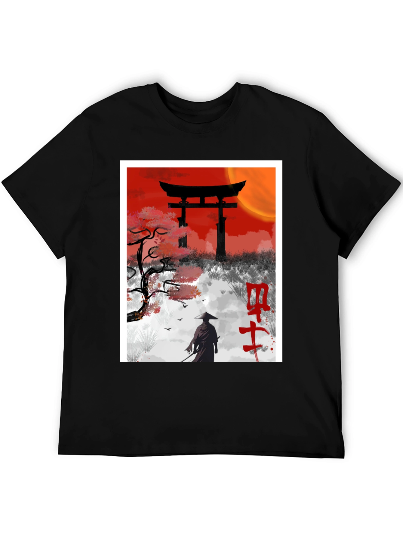 Samurai Silhouette Graphic Tee