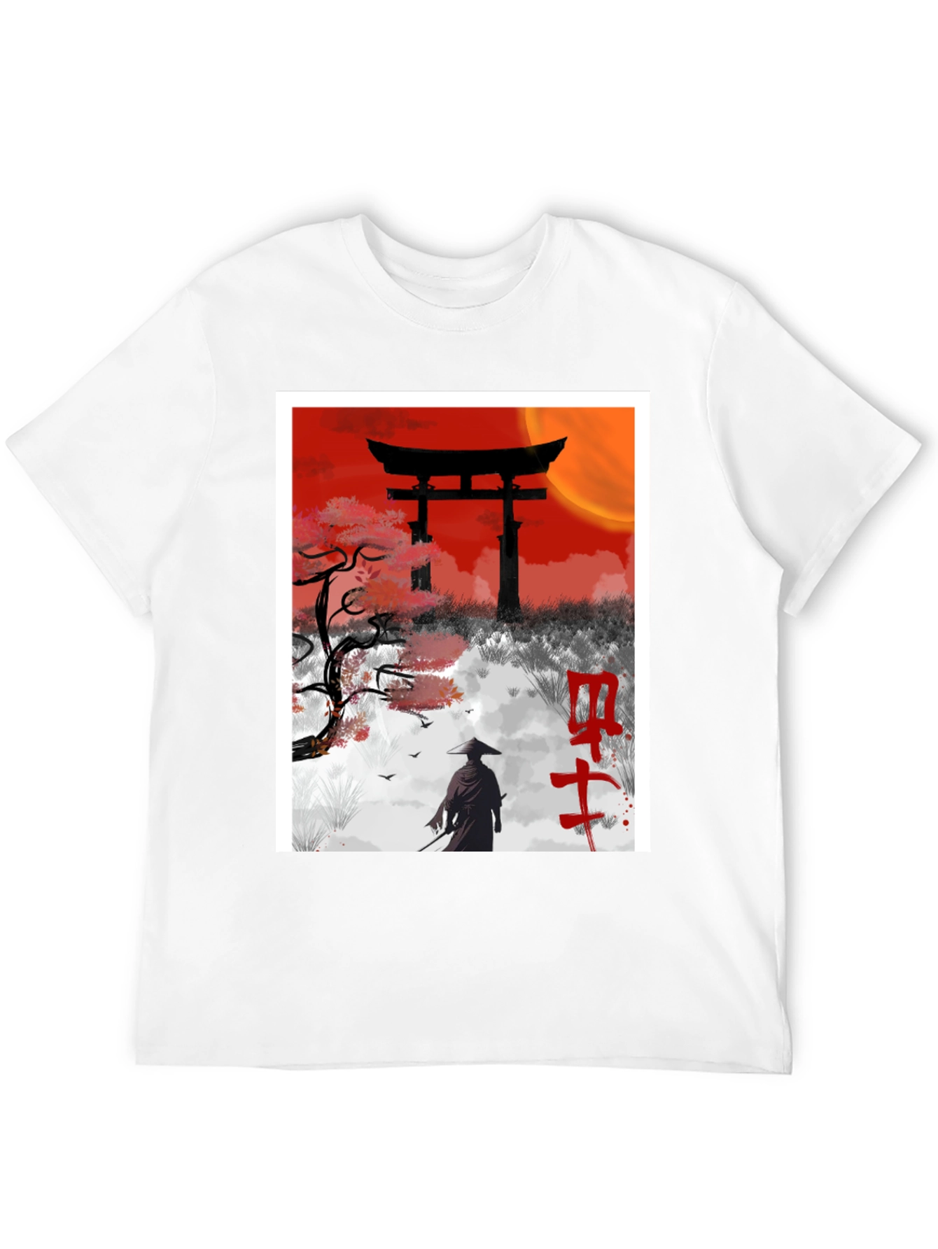 Samurai Silhouette Graphic Tee