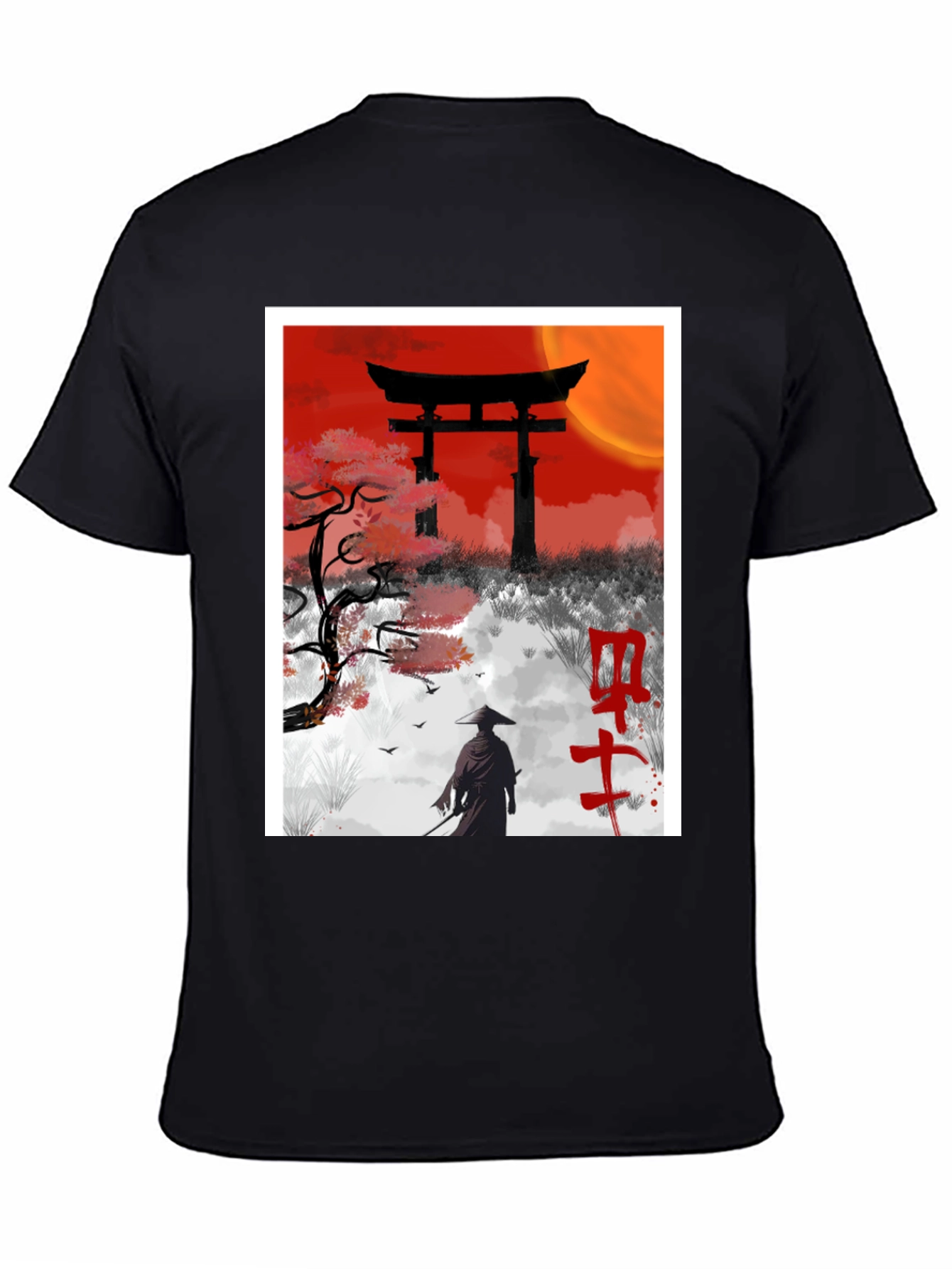 Samurai Silhouette Graphic Tee
