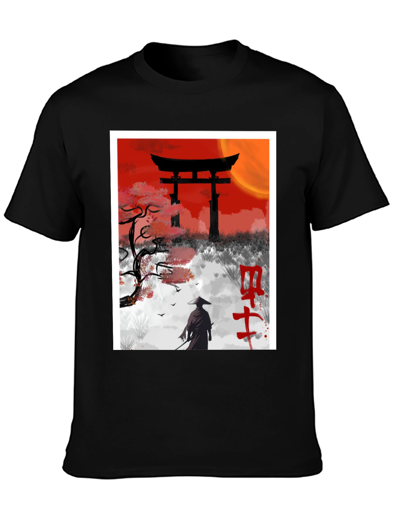 Samurai Silhouette Graphic Tee