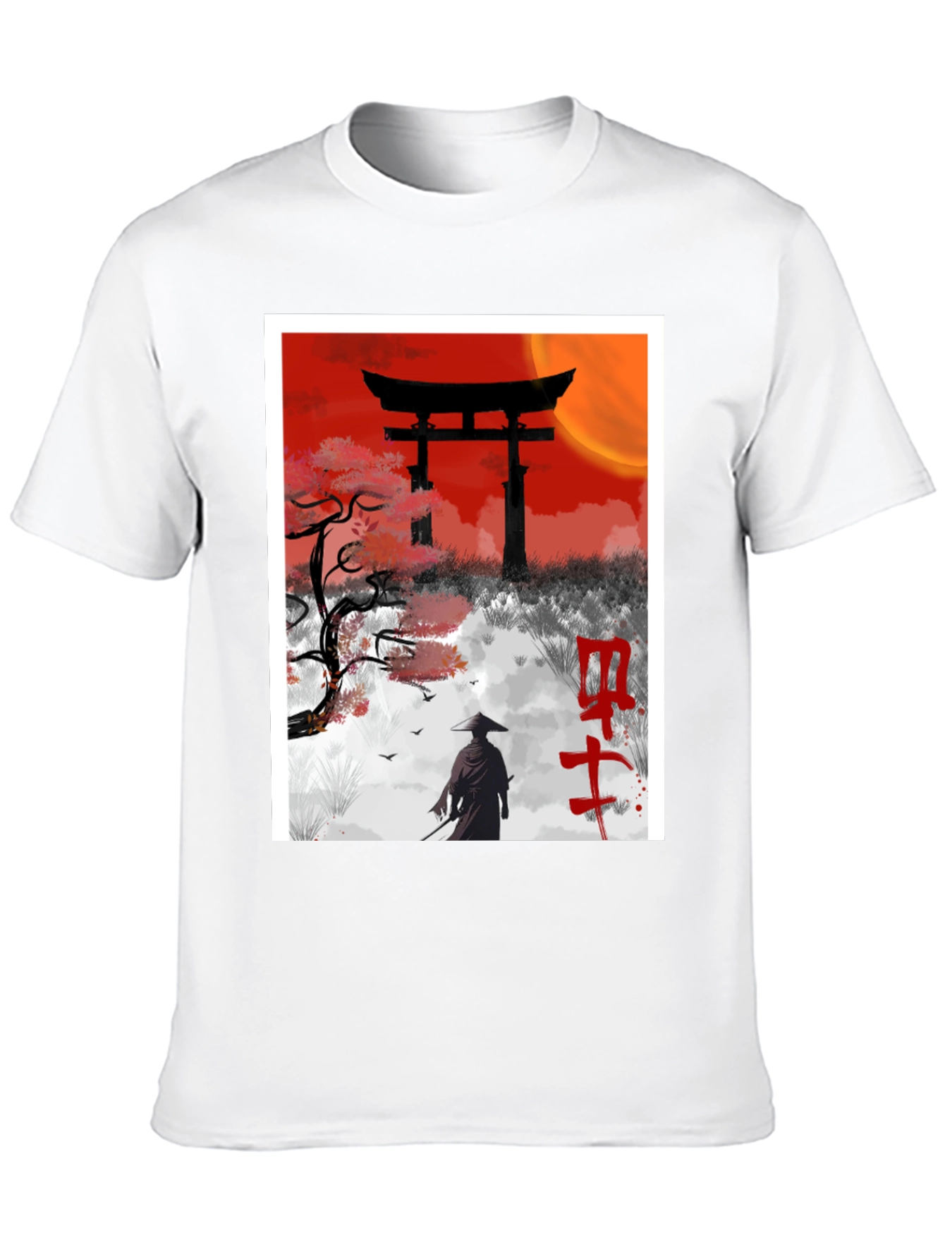 Samurai Silhouette Graphic Tee