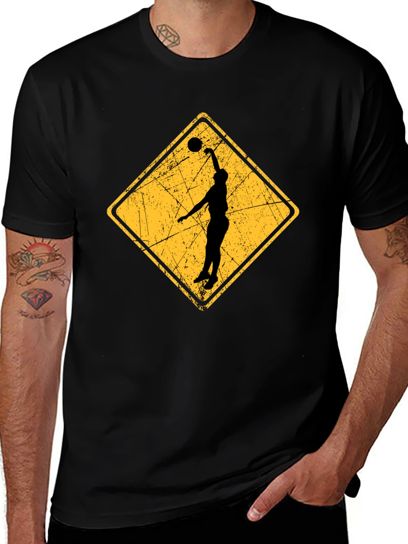 Basketball Hazard Graphic Tee