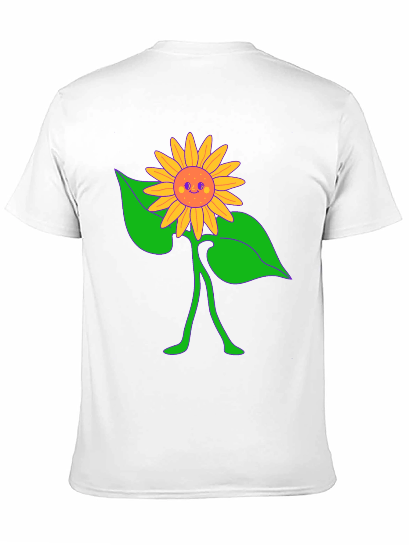 Groovy Sunflower Graphic Tee - Black Cotton Comfort