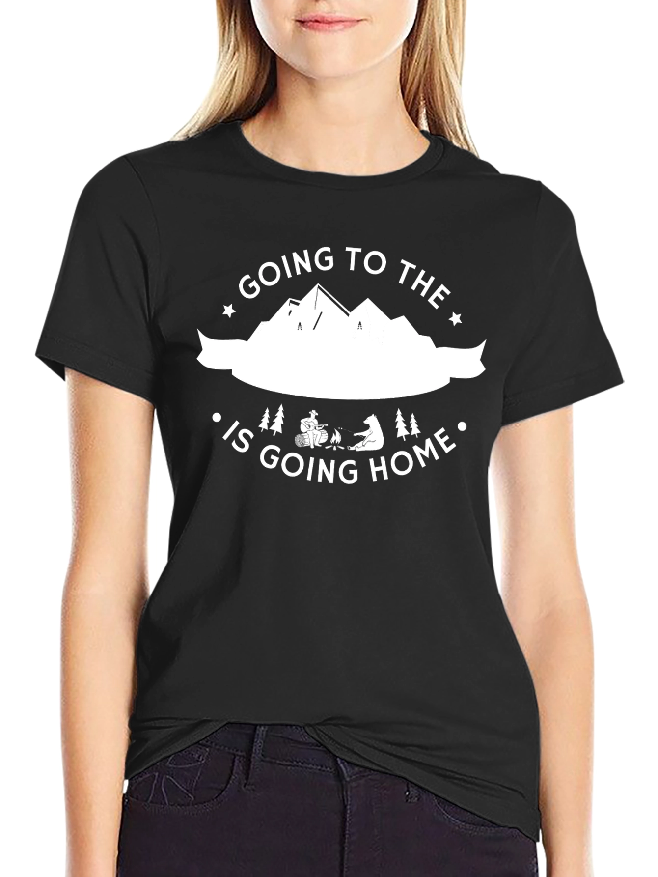 Going to the Mountains Black T-Shirt