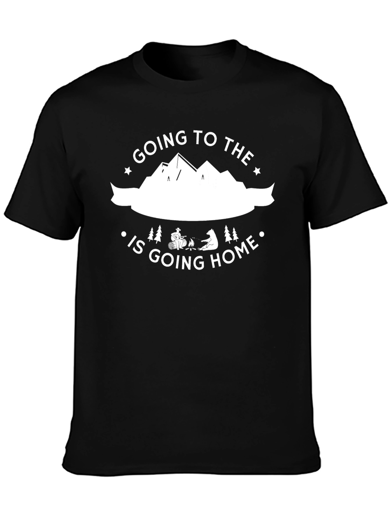 Going to the Mountains Black T-Shirt
